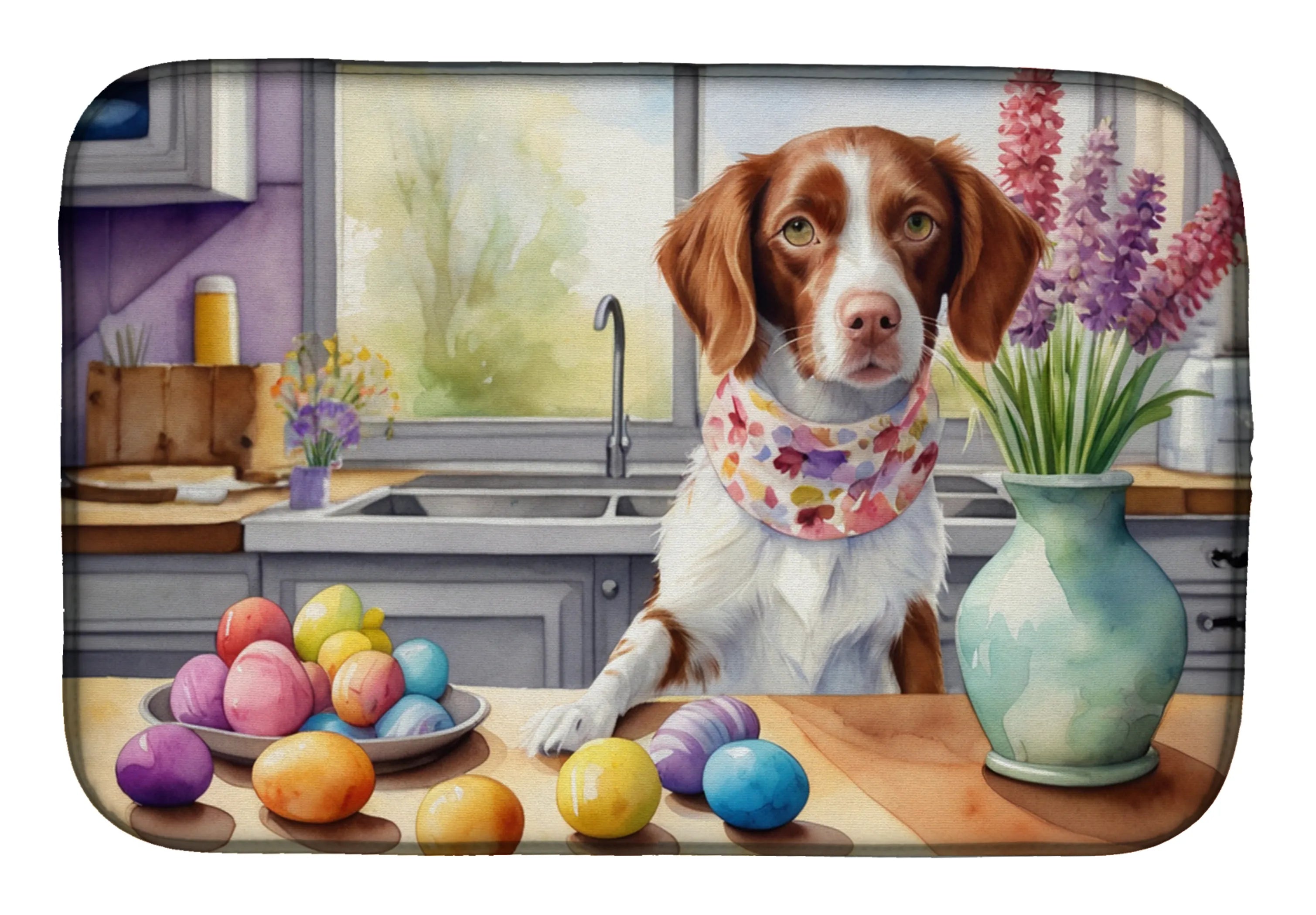 Decorating Easter Dish Drying Mat - Size: 14  X 21" | Pack Of: 1 | Collection name: Decorating easter