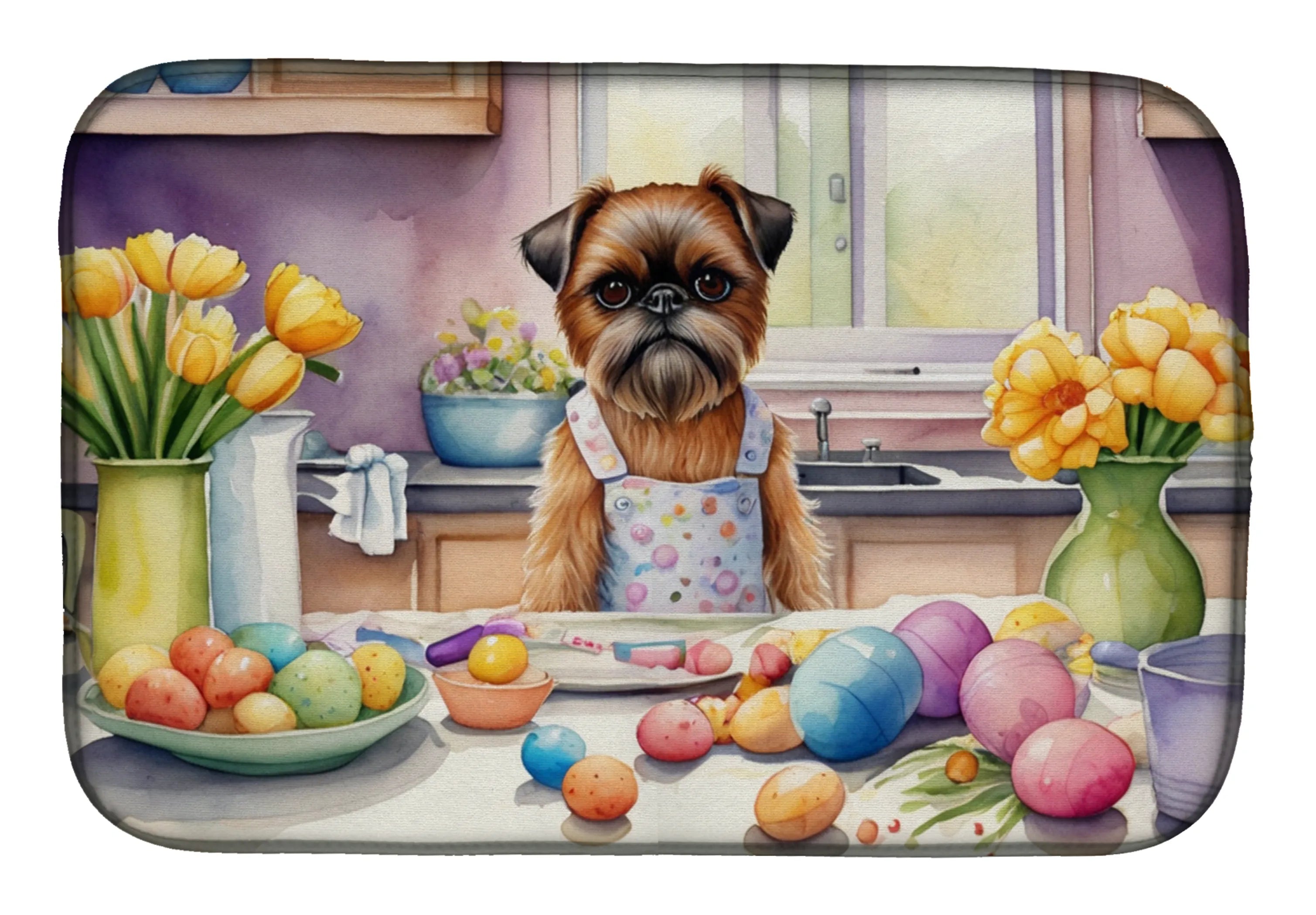 Decorating Easter Dish Drying Mat - Size: 14  X 21" | Pack Of: 1 | Collection name: Decorating easter