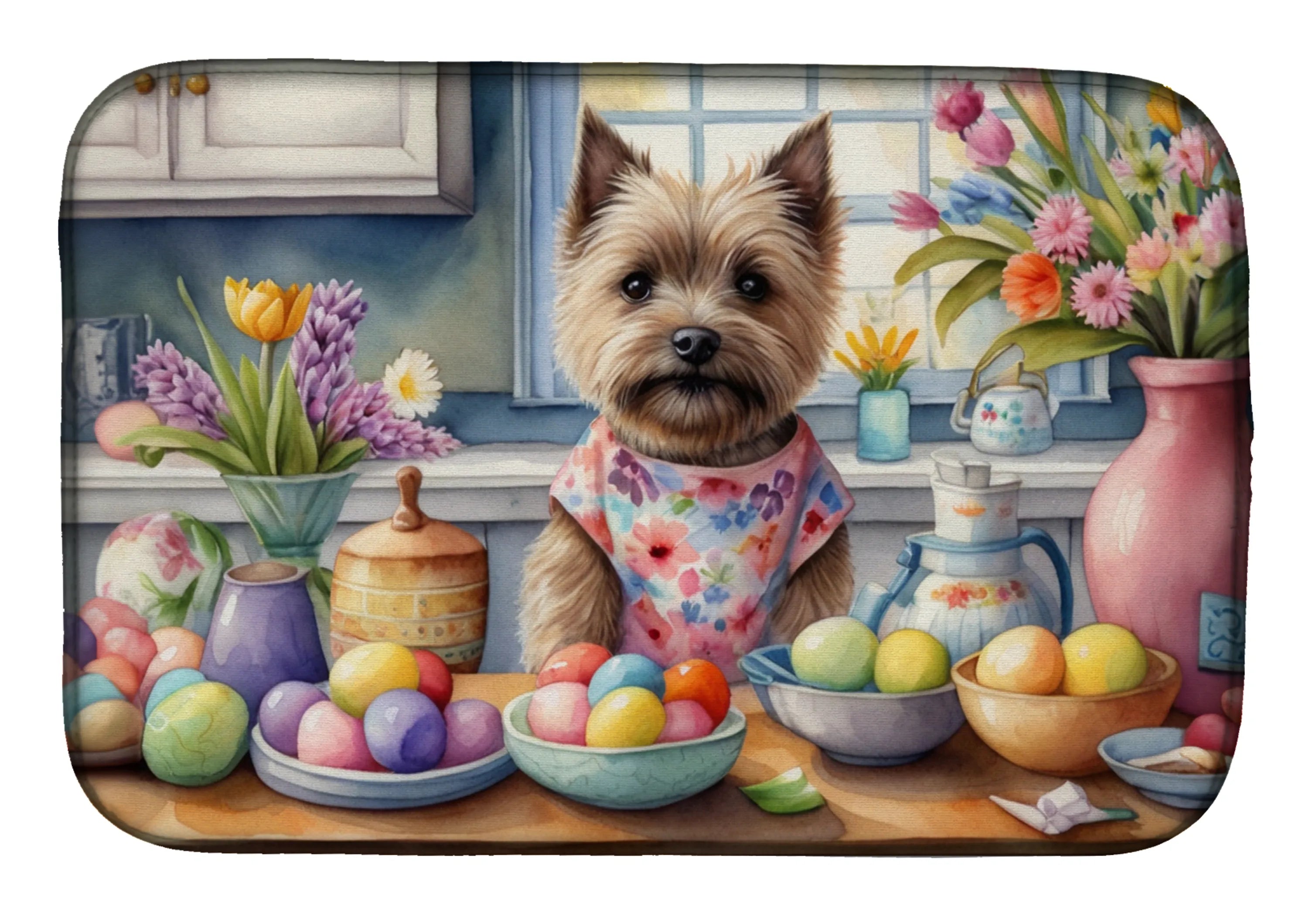 Decorating Easter Dish Drying Mat - Size: 14  X 21" | Pack Of: 1 | Collection name: Decorating easter
