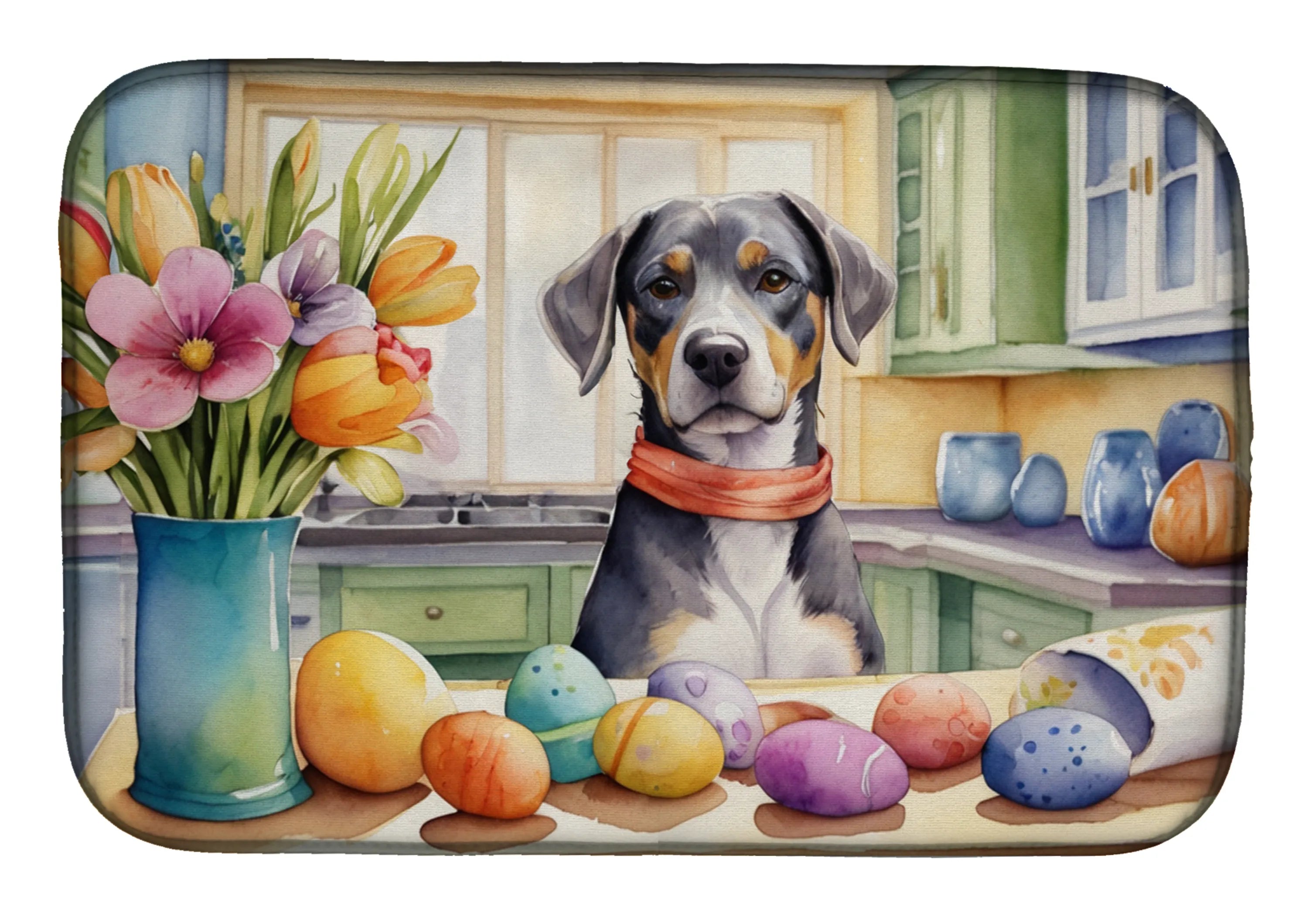 Decorating Easter Dish Drying Mat - Size: 14  X 21" | Pack Of: 1 | Collection name: Decorating easter