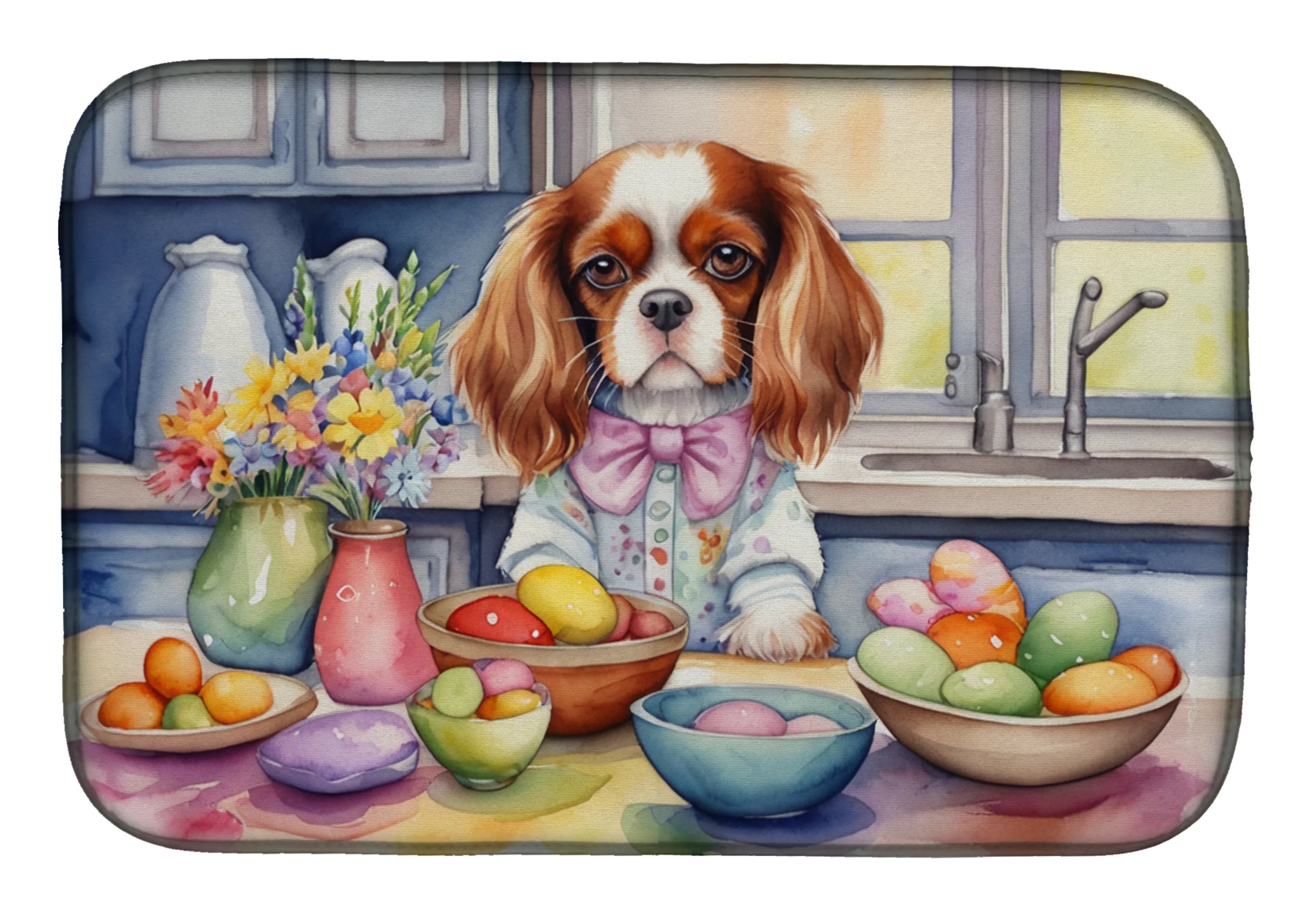Decorating Easter Dish Drying Mat - Size: 14  X 21" | Pack Of: 1 | Collection name: Decorating easter