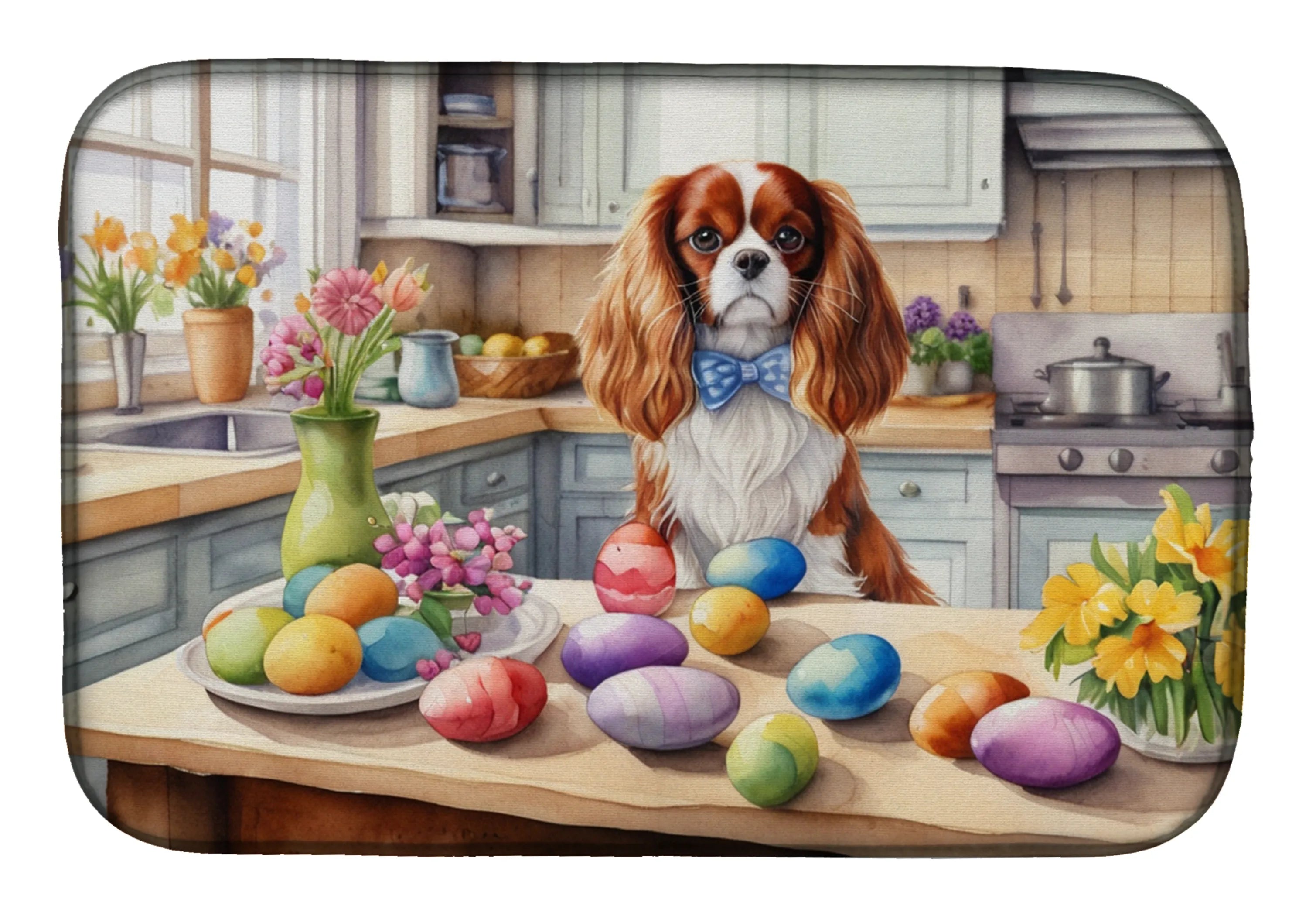 Decorating Easter Dish Drying Mat - Size: 14  X 21" | Pack Of: 1 | Collection name: Decorating easter