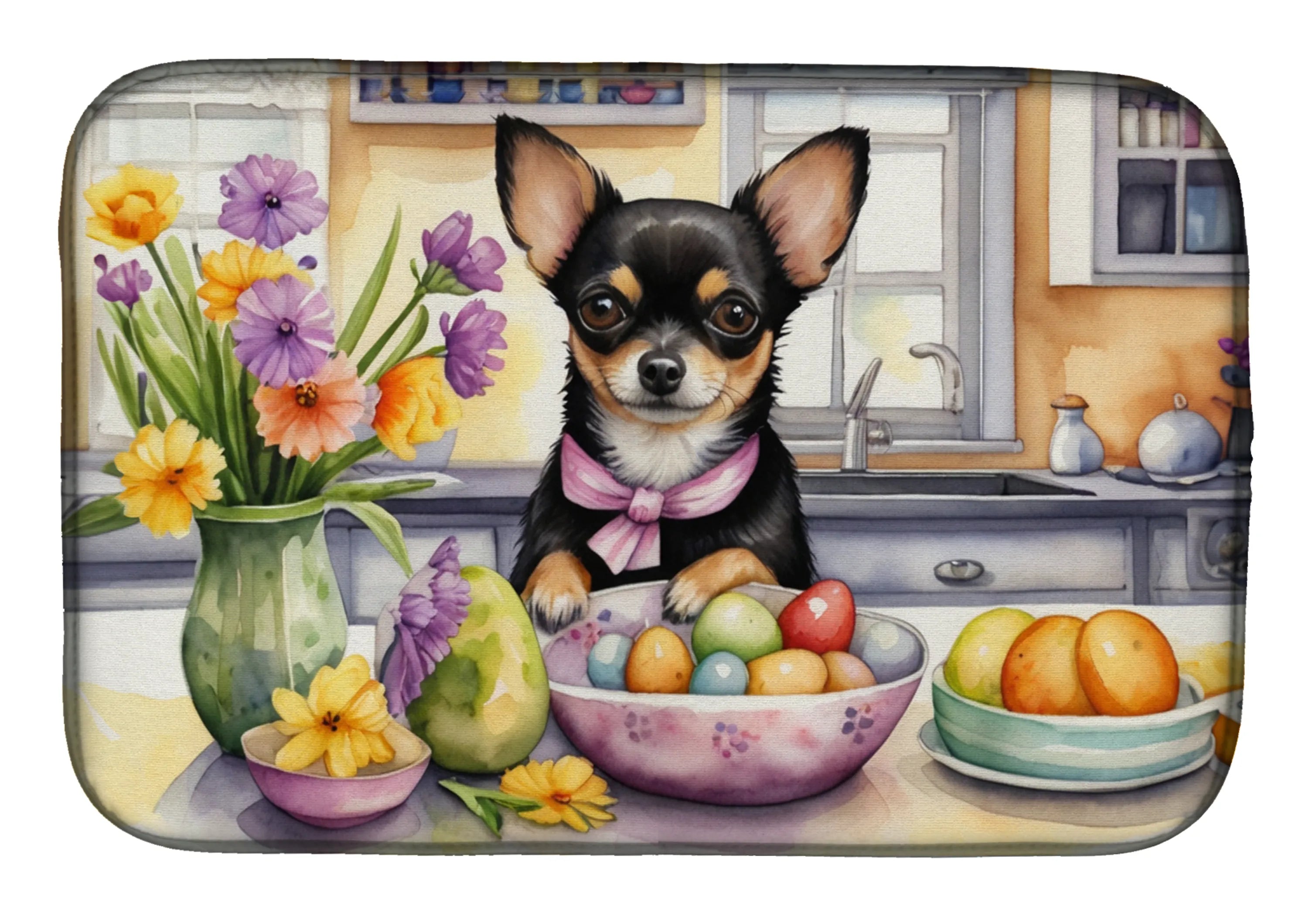 Decorating Easter Dish Drying Mat - Size: 14  X 21" | Pack Of: 1 | Collection name: Decorating easter