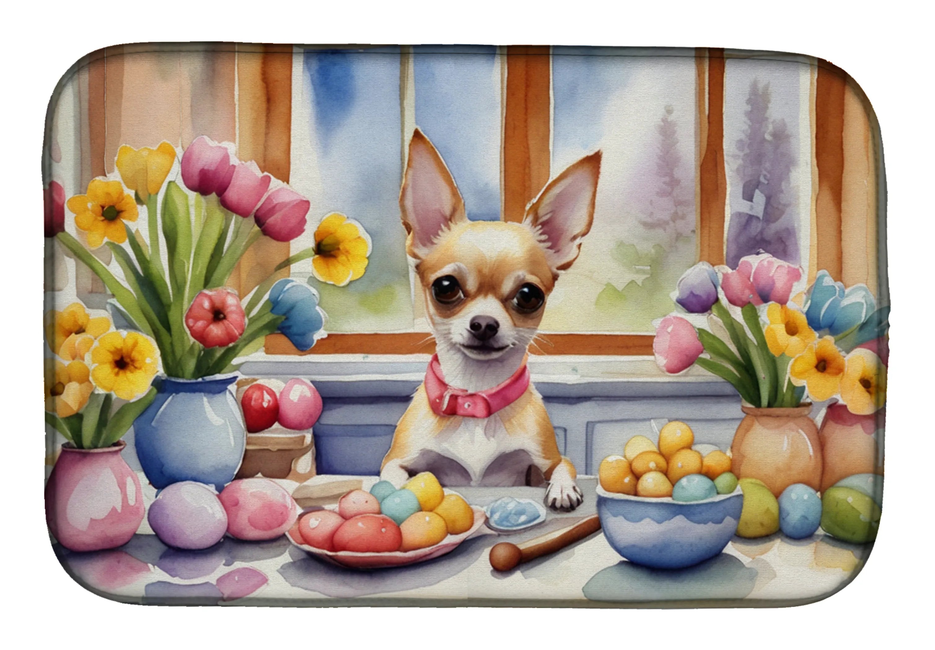 Decorating Easter Dish Drying Mat - Size: 14  X 21" | Pack Of: 1 | Collection name: Decorating easter