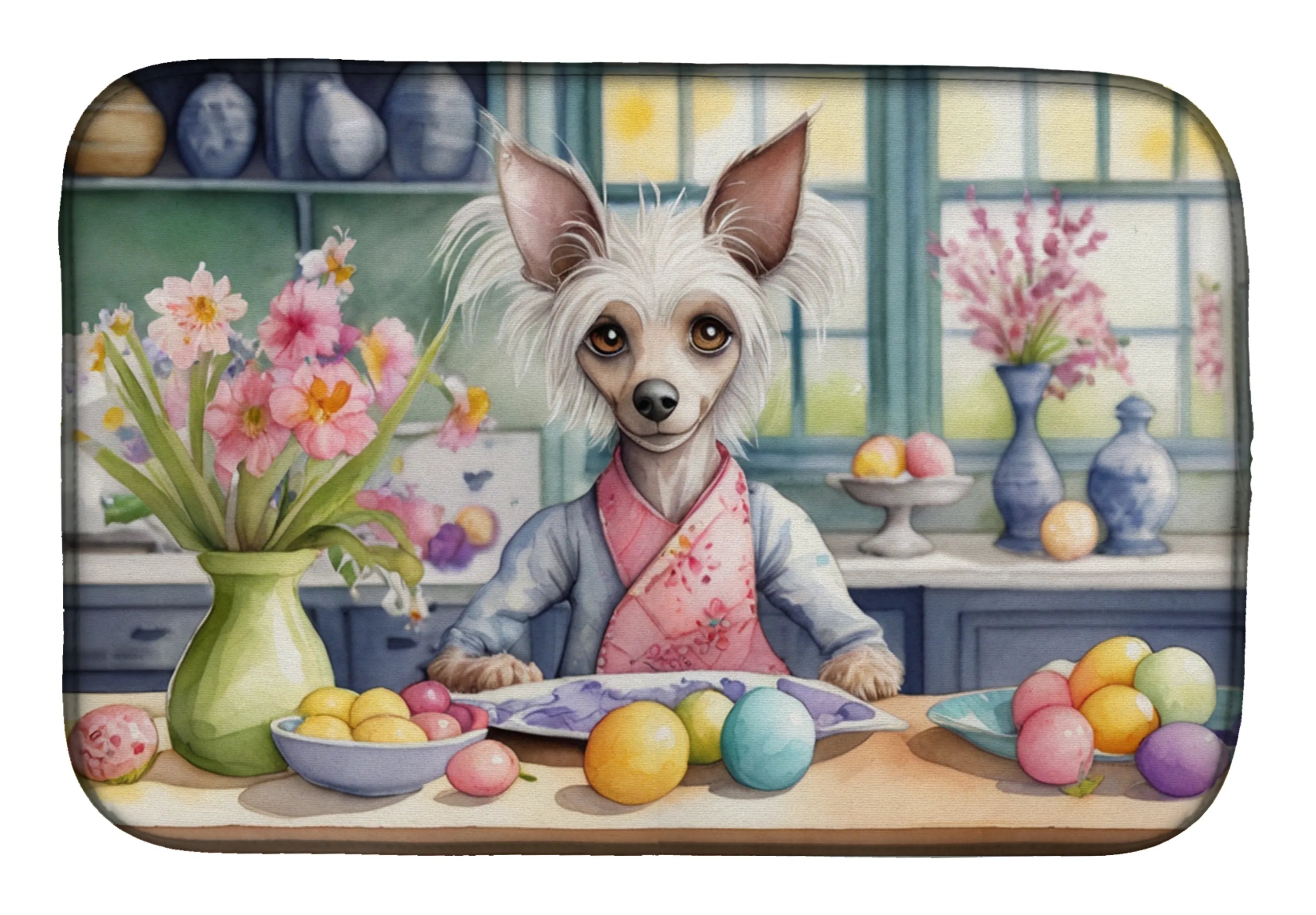 Decorating Easter Dish Drying Mat - Size: 14  X 21" | Pack Of: 1 | Collection name: Decorating easter