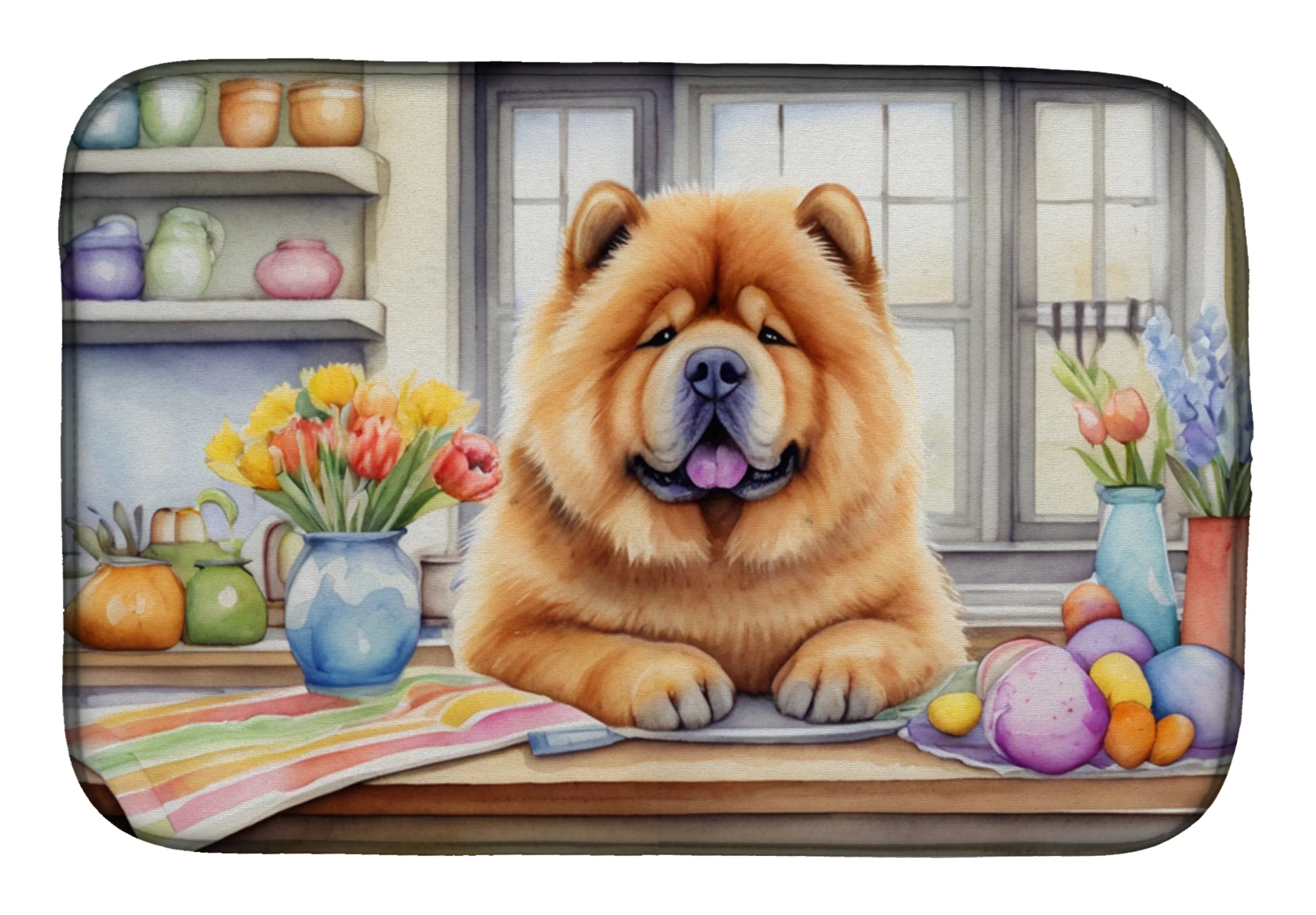 Decorating Easter Dish Drying Mat - Size: 14  X 21" | Pack Of: 1 | Collection name: Decorating easter