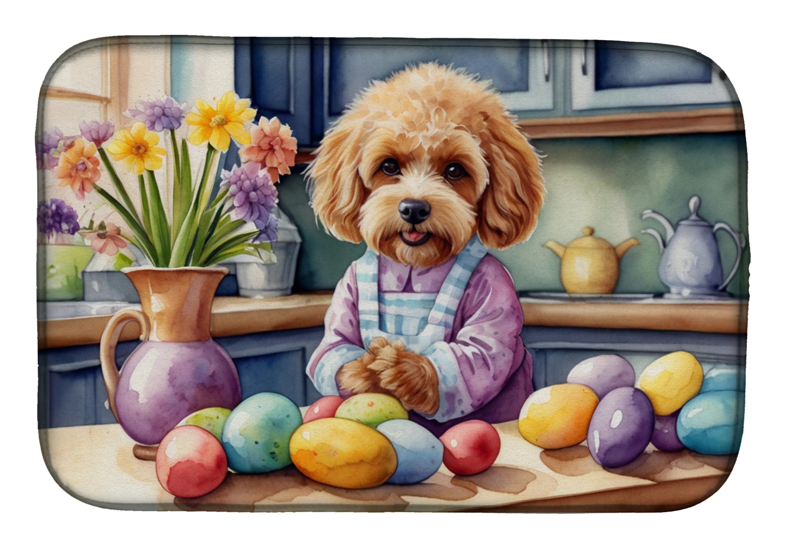 Decorating Easter Dish Drying Mat - Size: 14  X 21" | Pack Of: 1 | Collection name: Decorating easter
