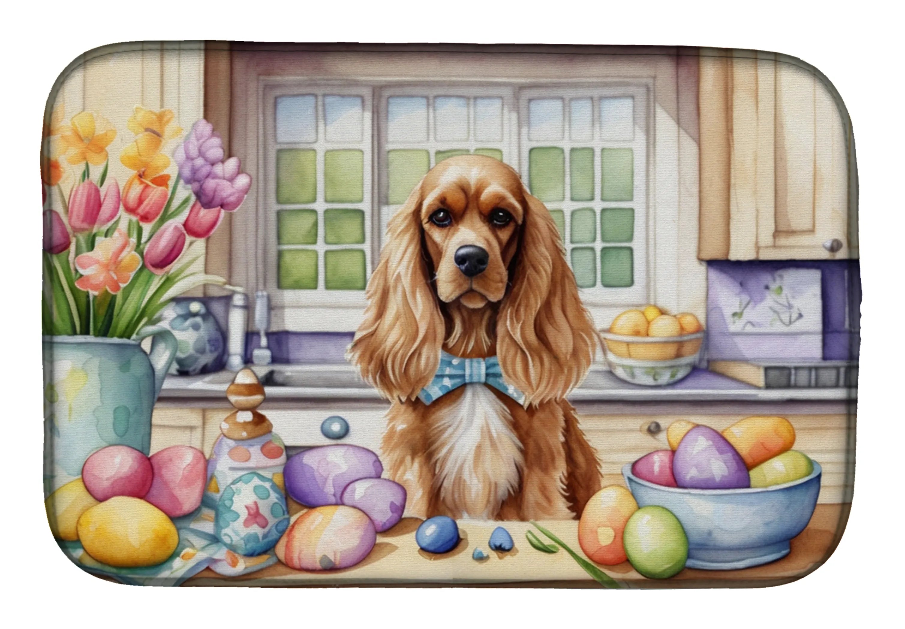 Decorating Easter Dish Drying Mat - Size: 14  X 21" | Pack Of: 1 | Collection name: Decorating easter