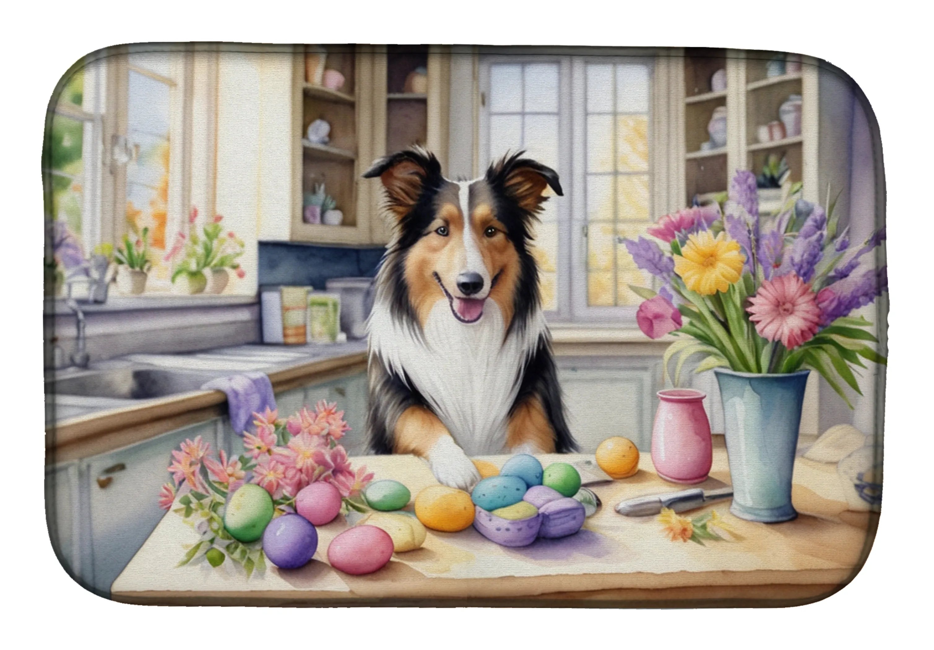 Decorating Easter Dish Drying Mat - Size: 14  X 21" | Pack Of: 1 | Collection name: Decorating easter