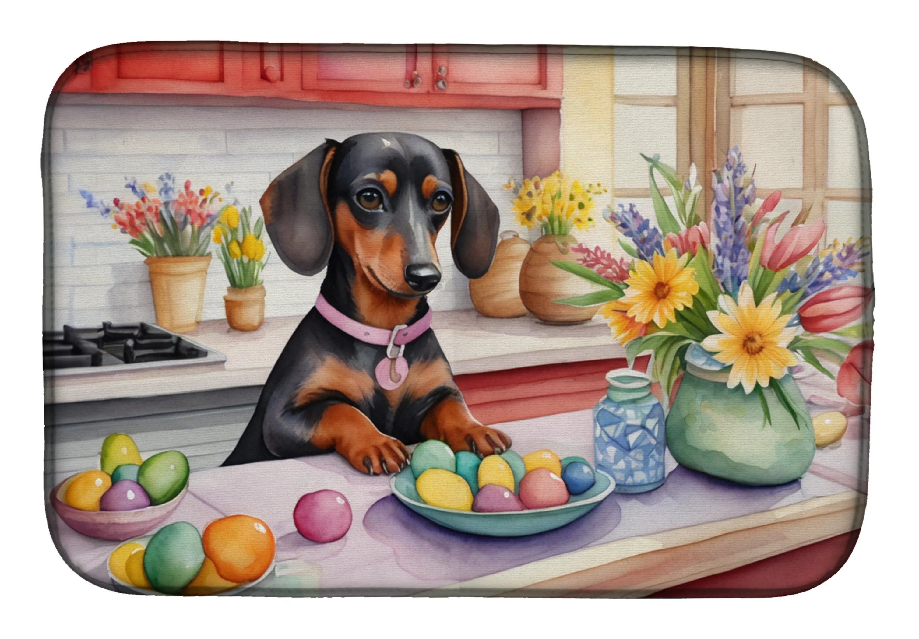 Decorating Easter Dish Drying Mat - Size: 14  X 21" | Pack Of: 1 | Collection name: Decorating easter