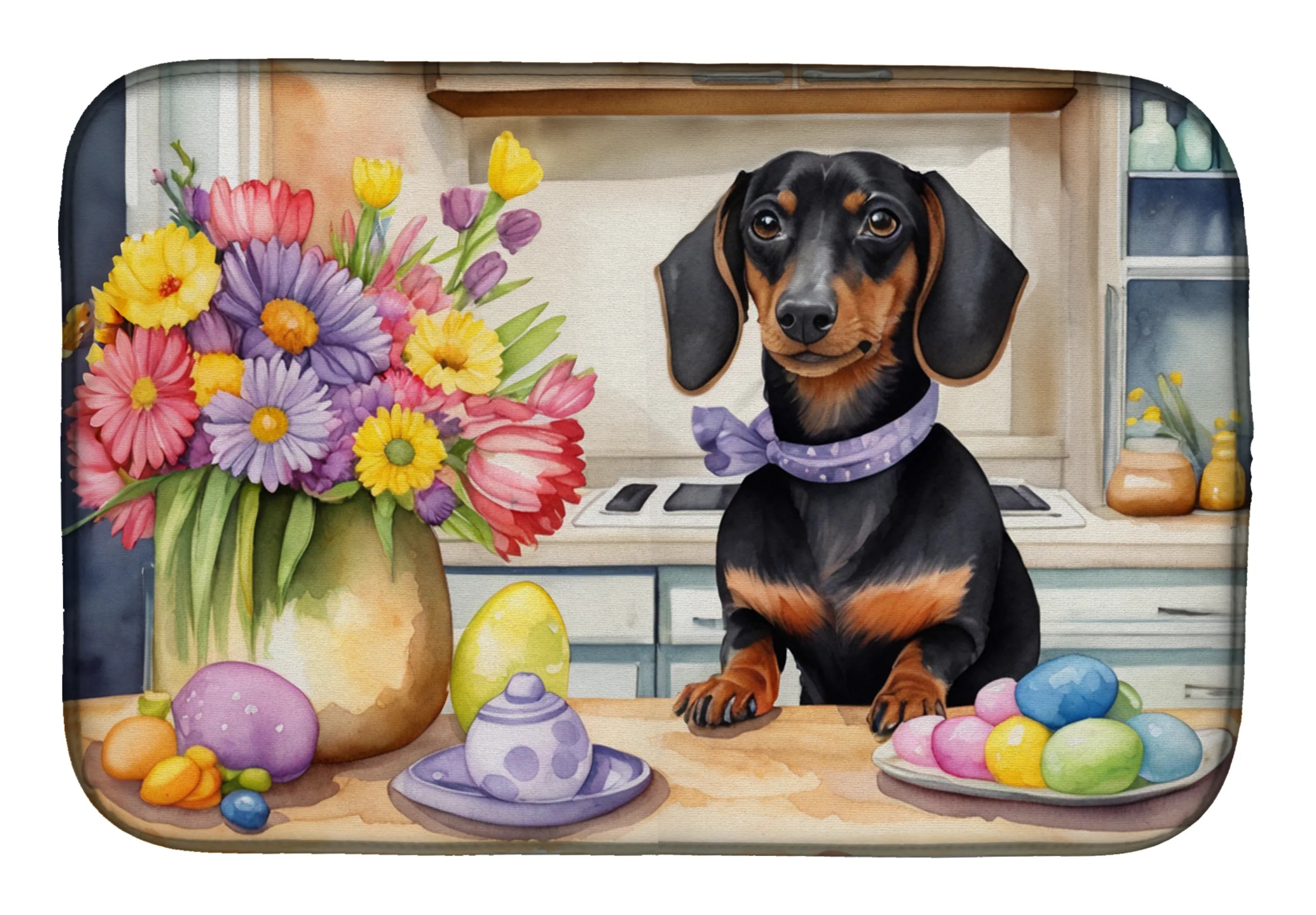Decorating Easter Dish Drying Mat - Size: 14  X 21" | Pack Of: 1 | Collection name: Decorating easter