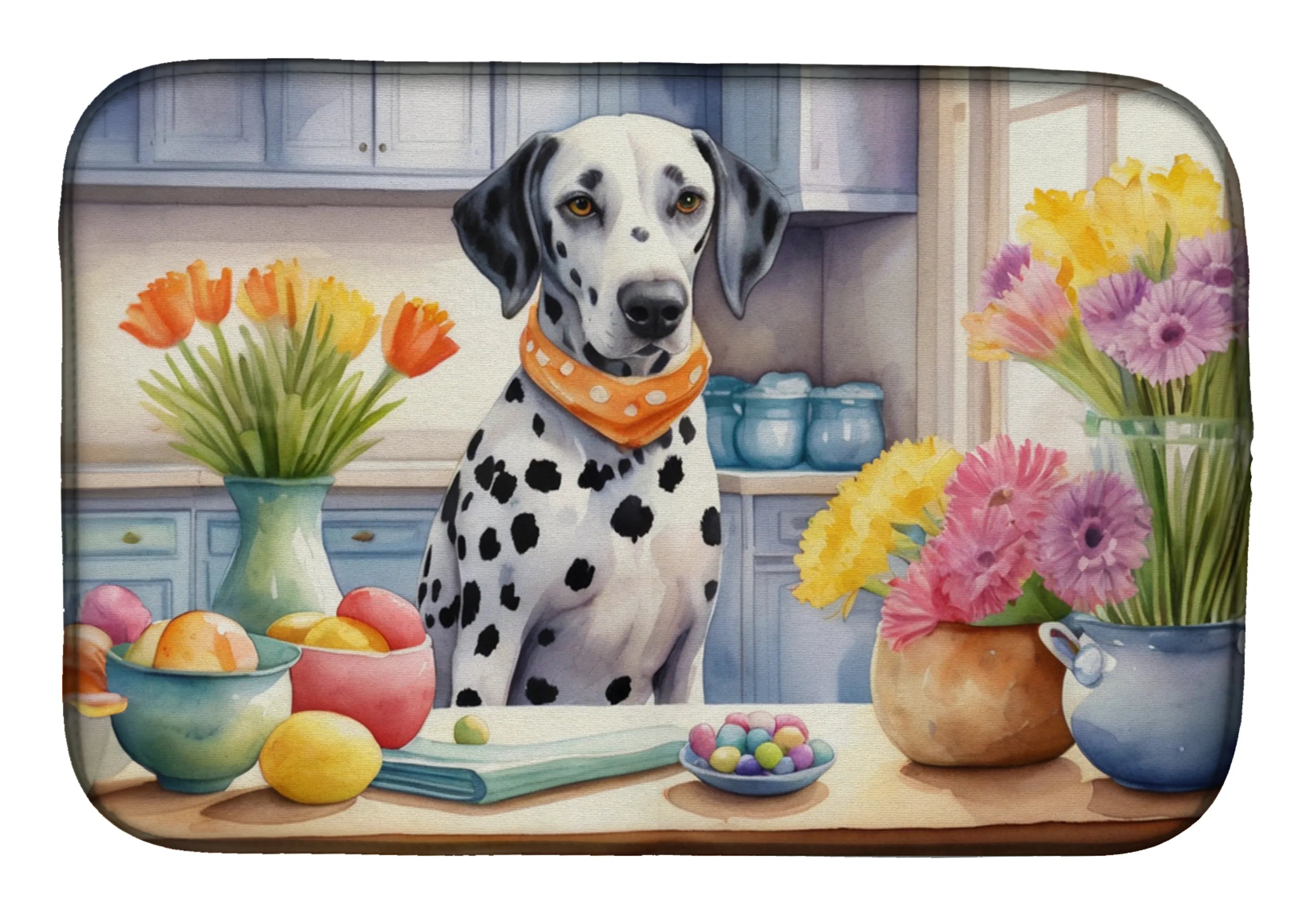 Decorating Easter Dish Drying Mat - Size: 14  X 21" | Pack Of: 1 | Collection name: Decorating easter