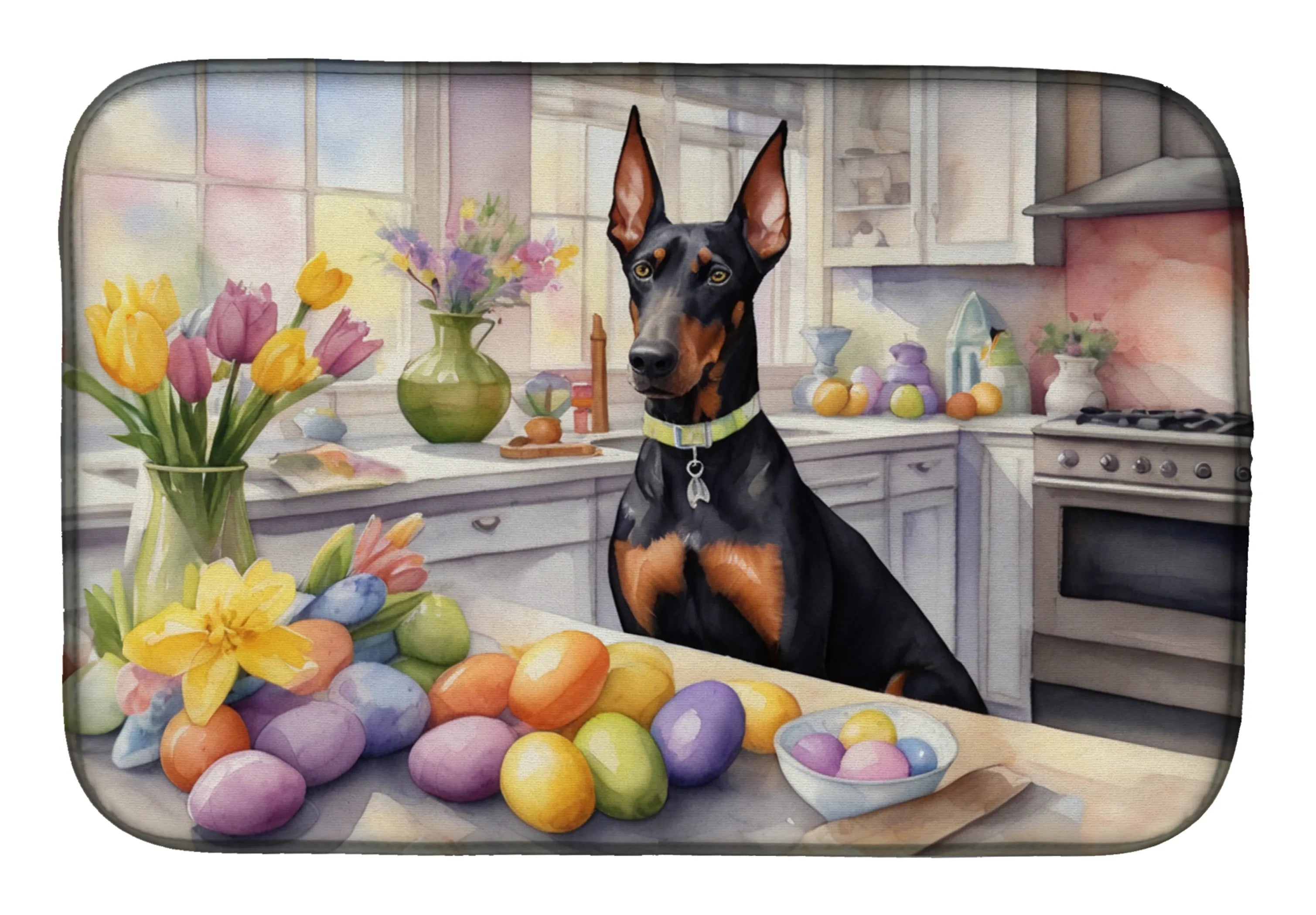 Decorating Easter Dish Drying Mat - Size: 14  X 21" | Pack Of: 1 | Collection name: Decorating easter
