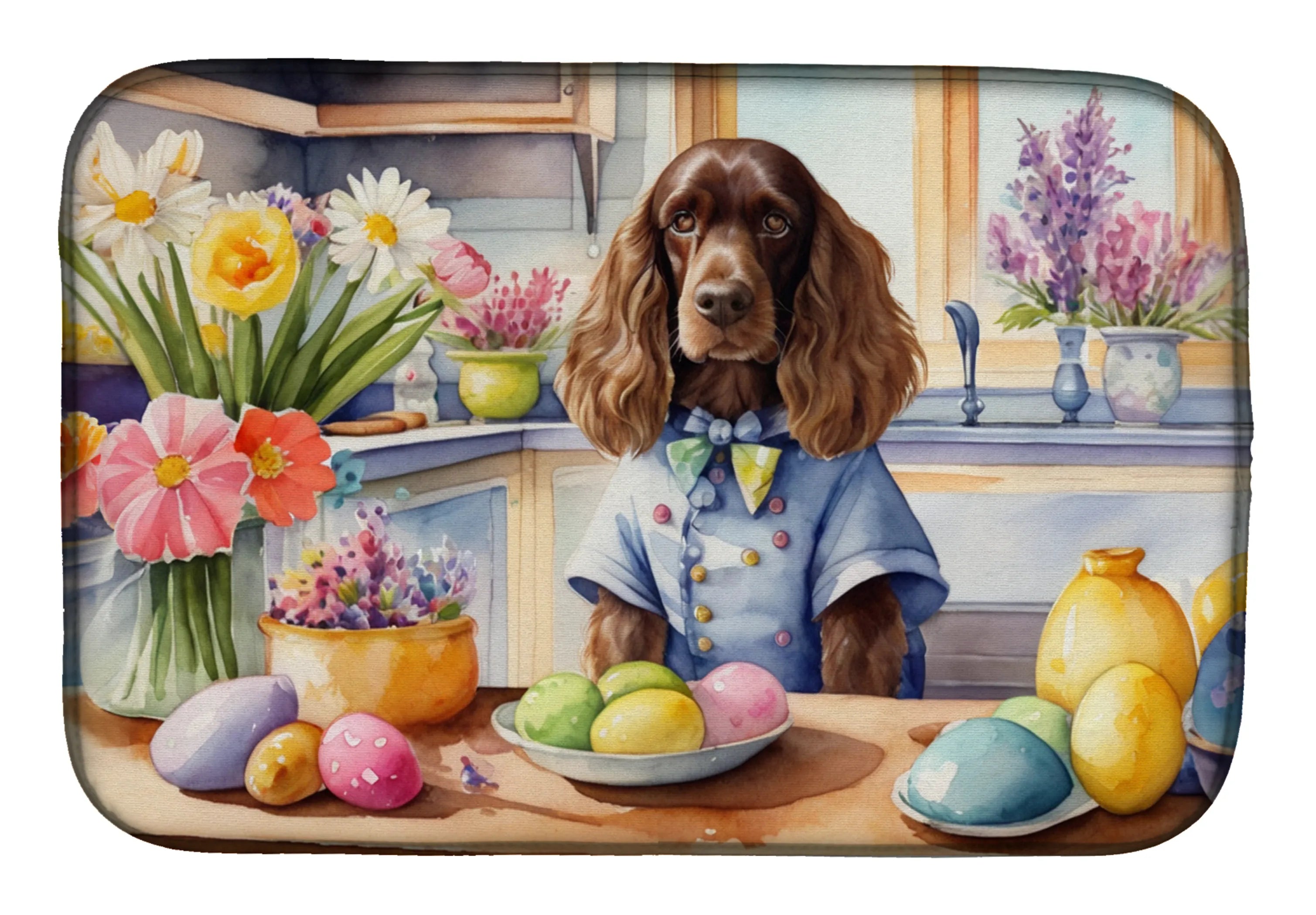 Decorating Easter Dish Drying Mat - Size: 14  X 21" | Pack Of: 1 | Collection name: Decorating easter