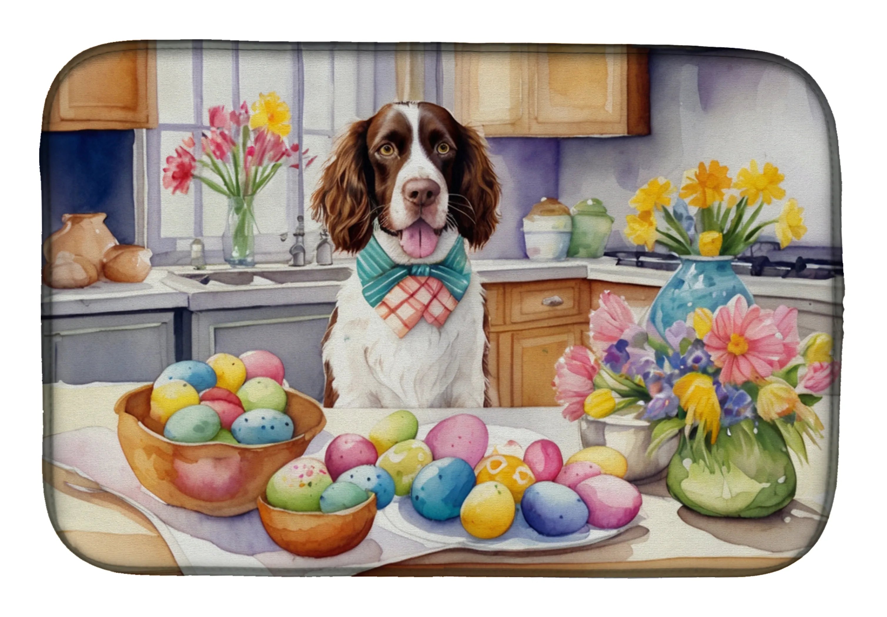 Decorating Easter Dish Drying Mat - Size: 14  X 21" | Pack Of: 1 | Collection name: Decorating easter