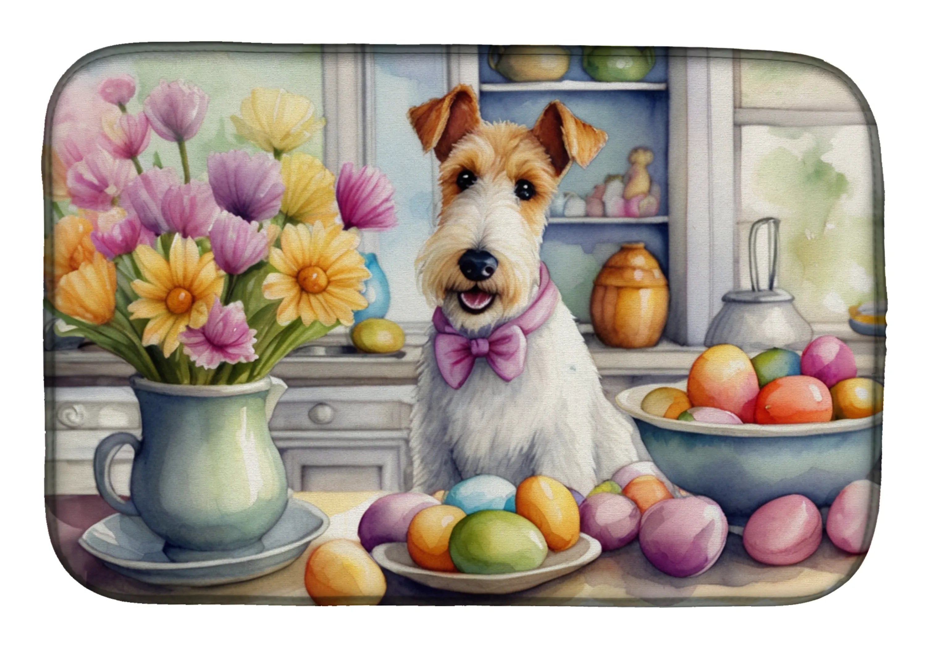 Decorating Easter Dish Drying Mat - Size: 14  X 21" | Pack Of: 1 | Collection name: Decorating easter