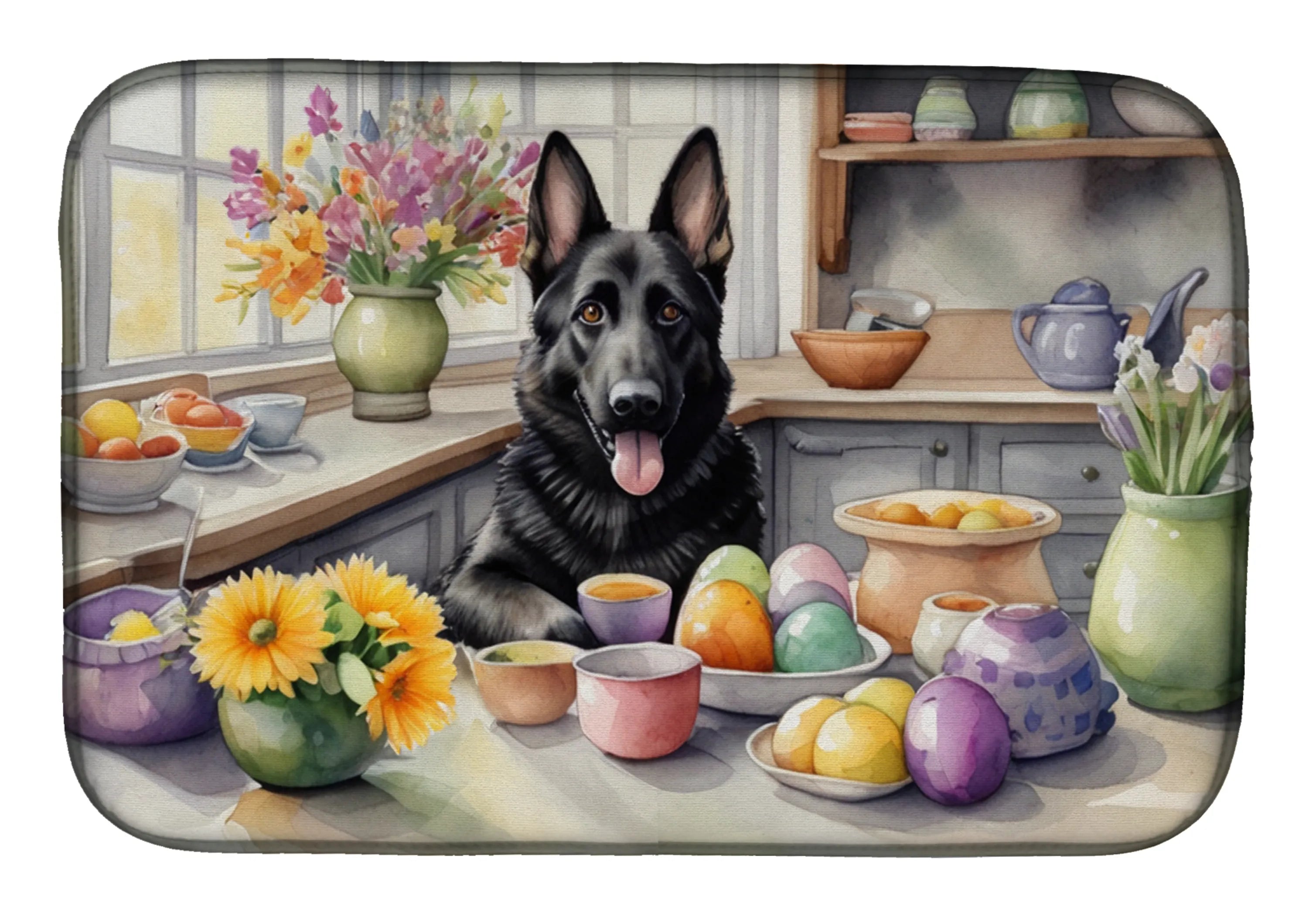 Decorating Easter Dish Drying Mat - Size: 14  X 21" | Pack Of: 1 | Collection name: Decorating easter