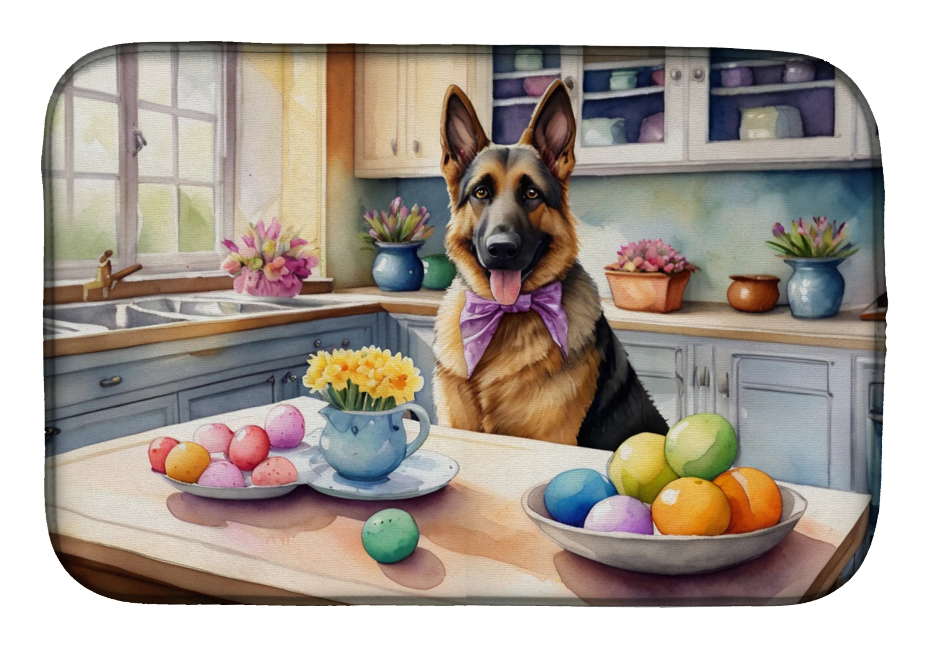Decorating Easter Dish Drying Mat - Size: 14  X 21" | Pack Of: 1 | Collection name: Decorating easter