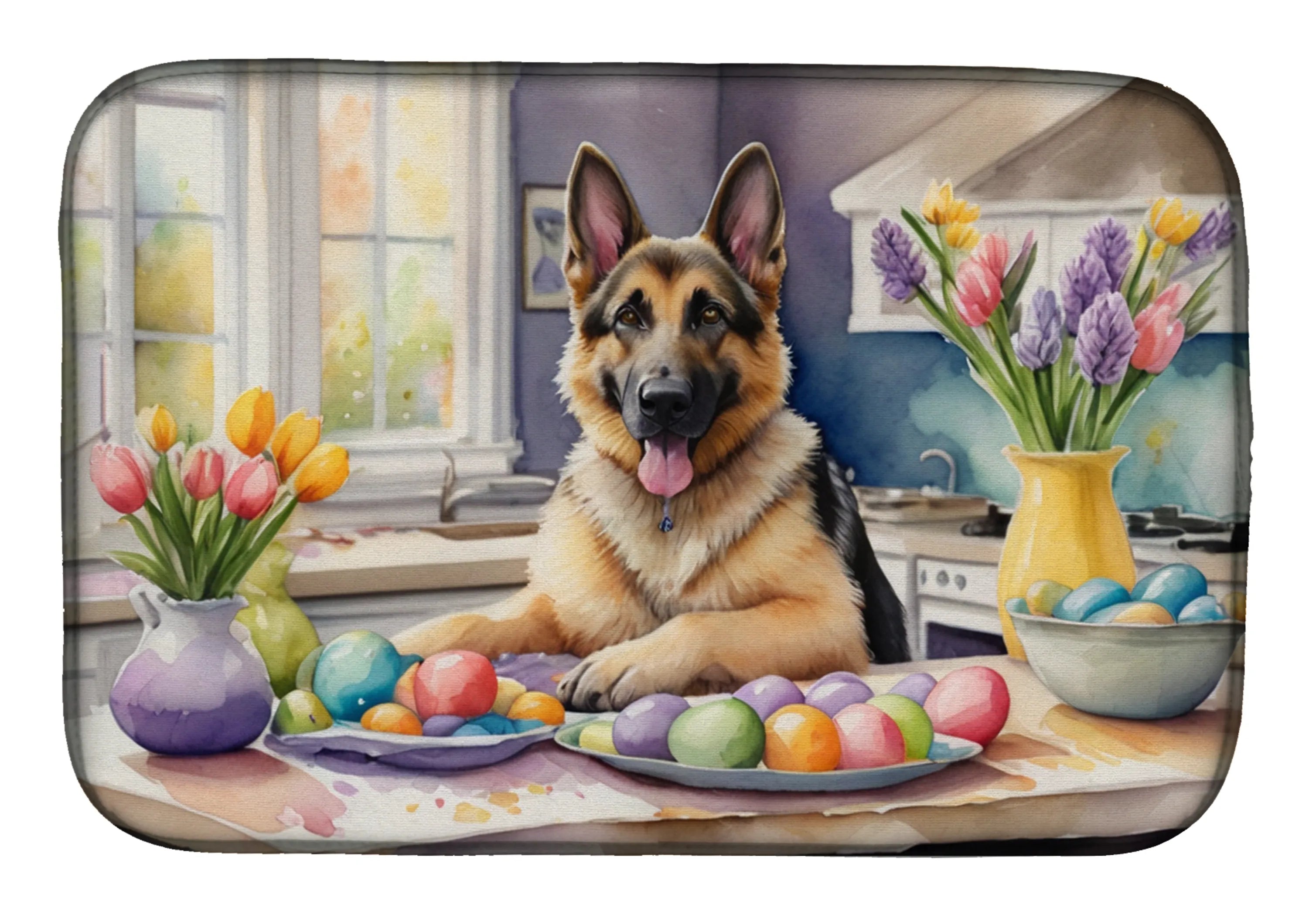 Decorating Easter Dish Drying Mat - Size: 14  X 21" | Pack Of: 1 | Collection name: Decorating easter