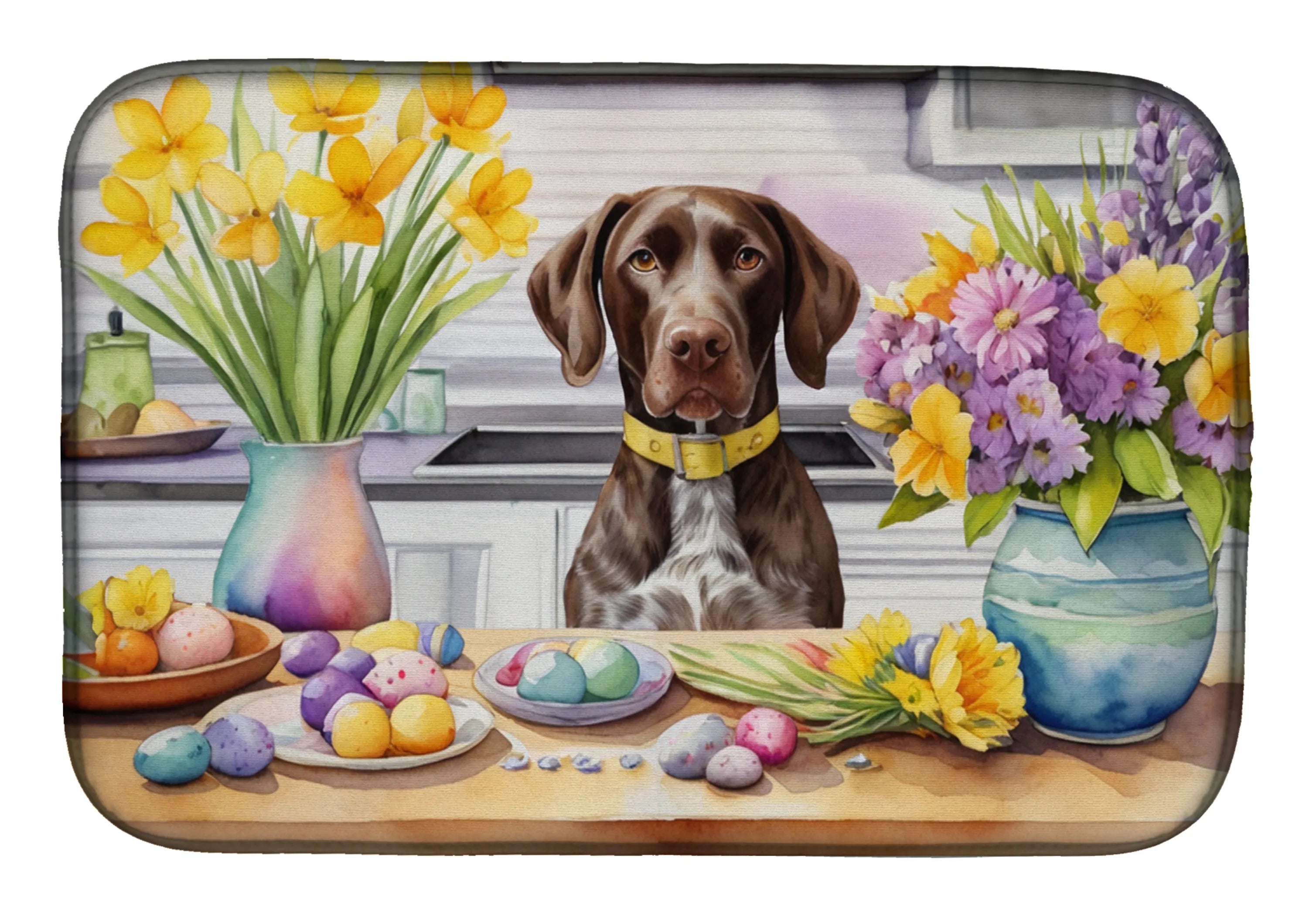 Decorating Easter Dish Drying Mat - Size: 14  X 21" | Pack Of: 1 | Collection name: Decorating easter