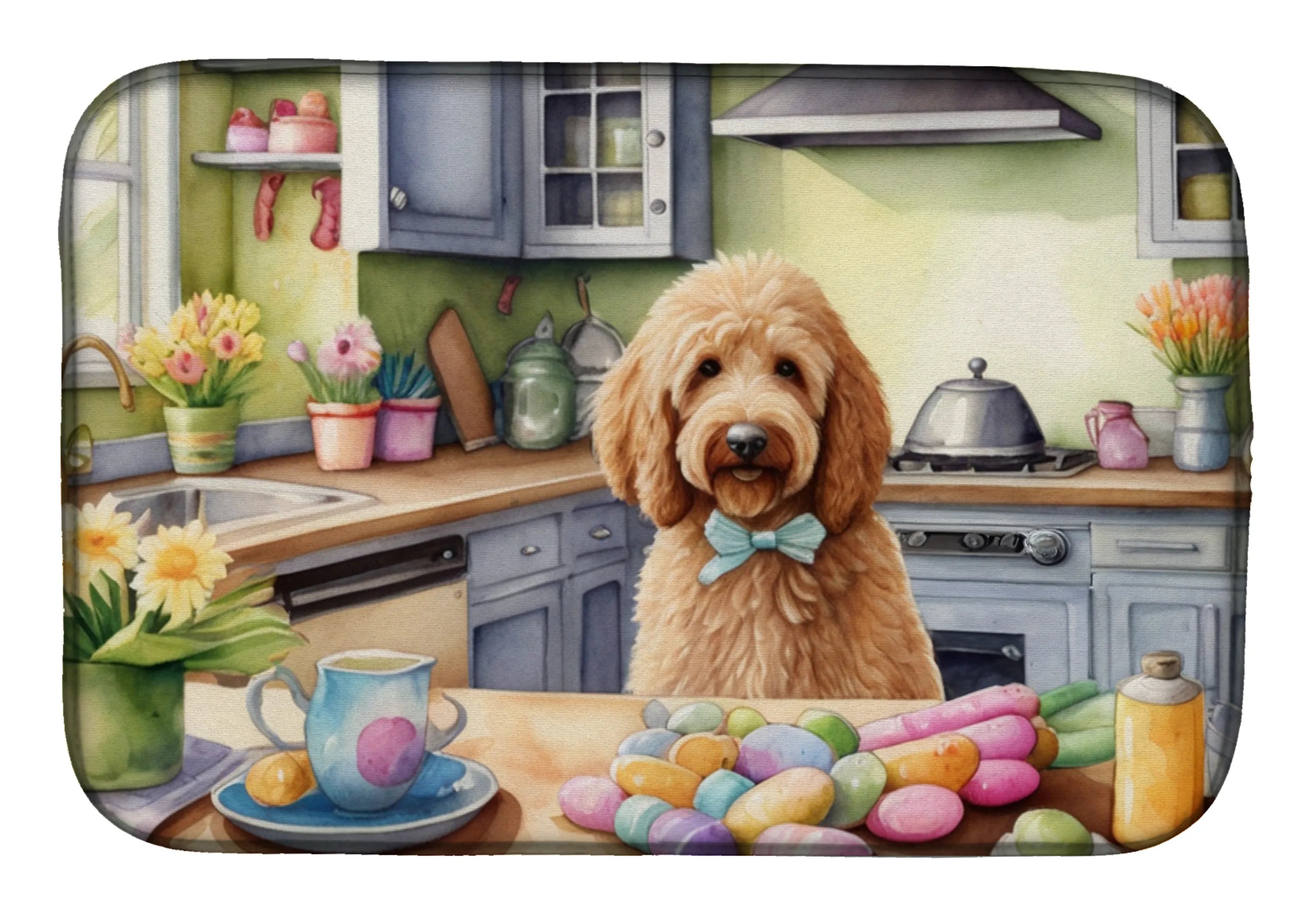 Decorating Easter Dish Drying Mat - Size: 14  X 21" | Pack Of: 1 | Collection name: Decorating easter