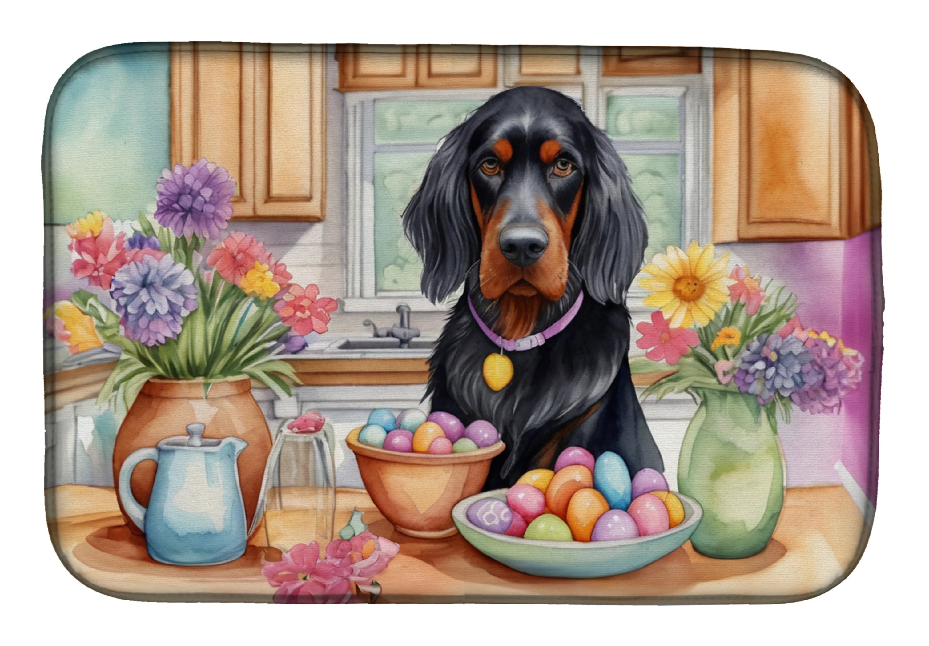 Decorating Easter Dish Drying Mat - Size: 14  X 21" | Pack Of: 1 | Collection name: Decorating easter
