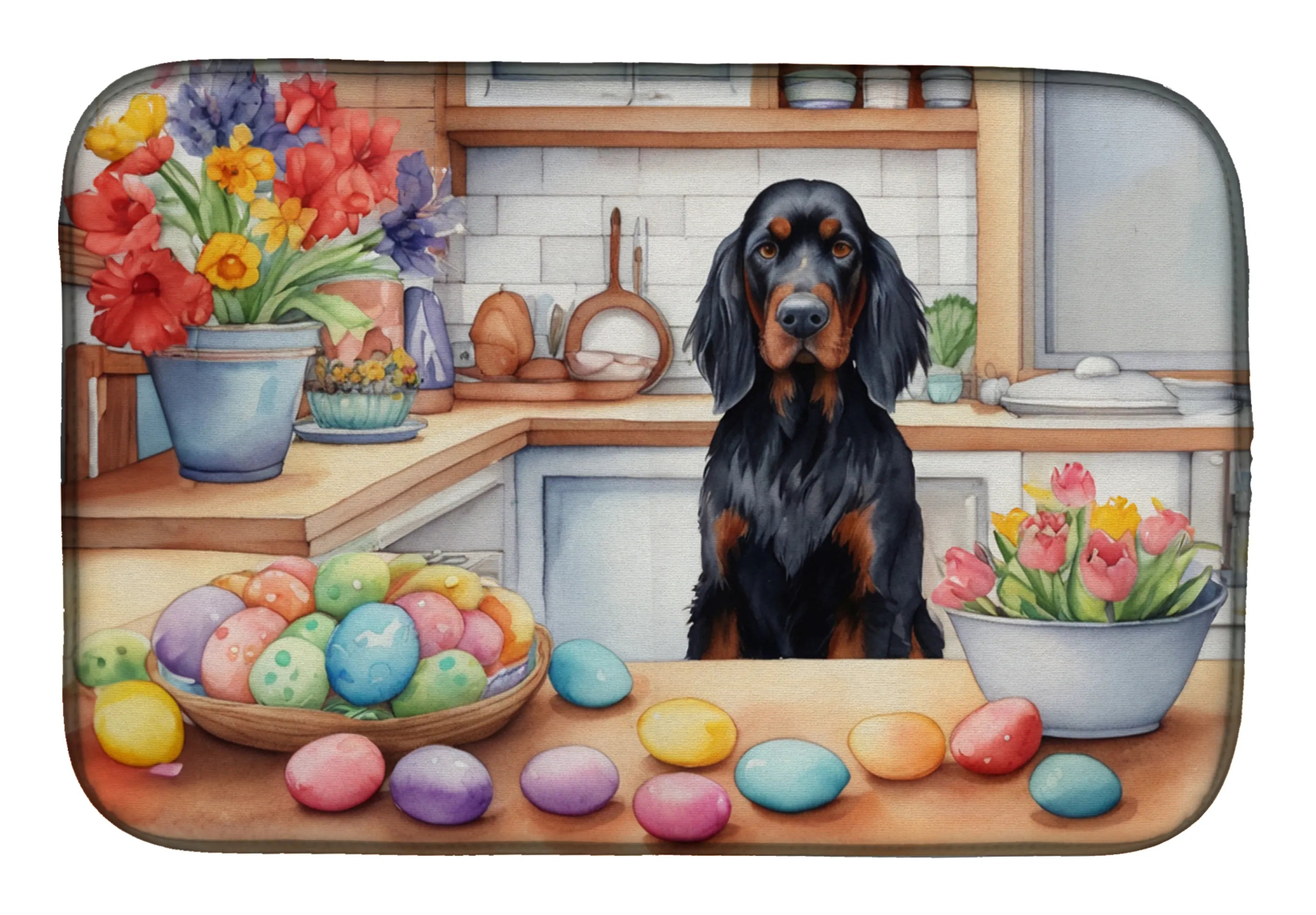 Decorating Easter Dish Drying Mat - Size: 14  X 21" | Pack Of: 1 | Collection name: Decorating easter