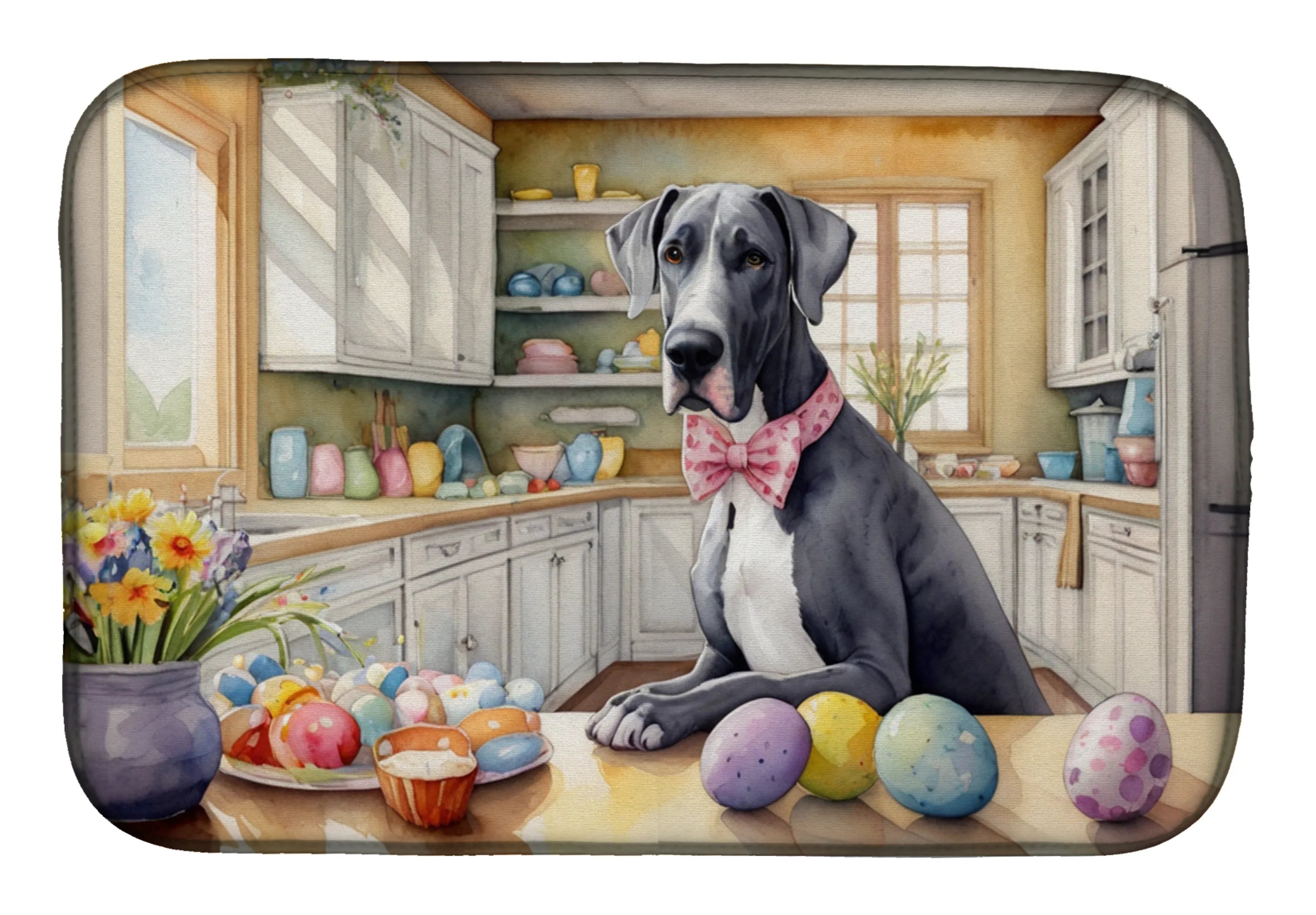 Decorating Easter Dish Drying Mat - Size: 14  X 21" | Pack Of: 1 | Collection name: Decorating easter
