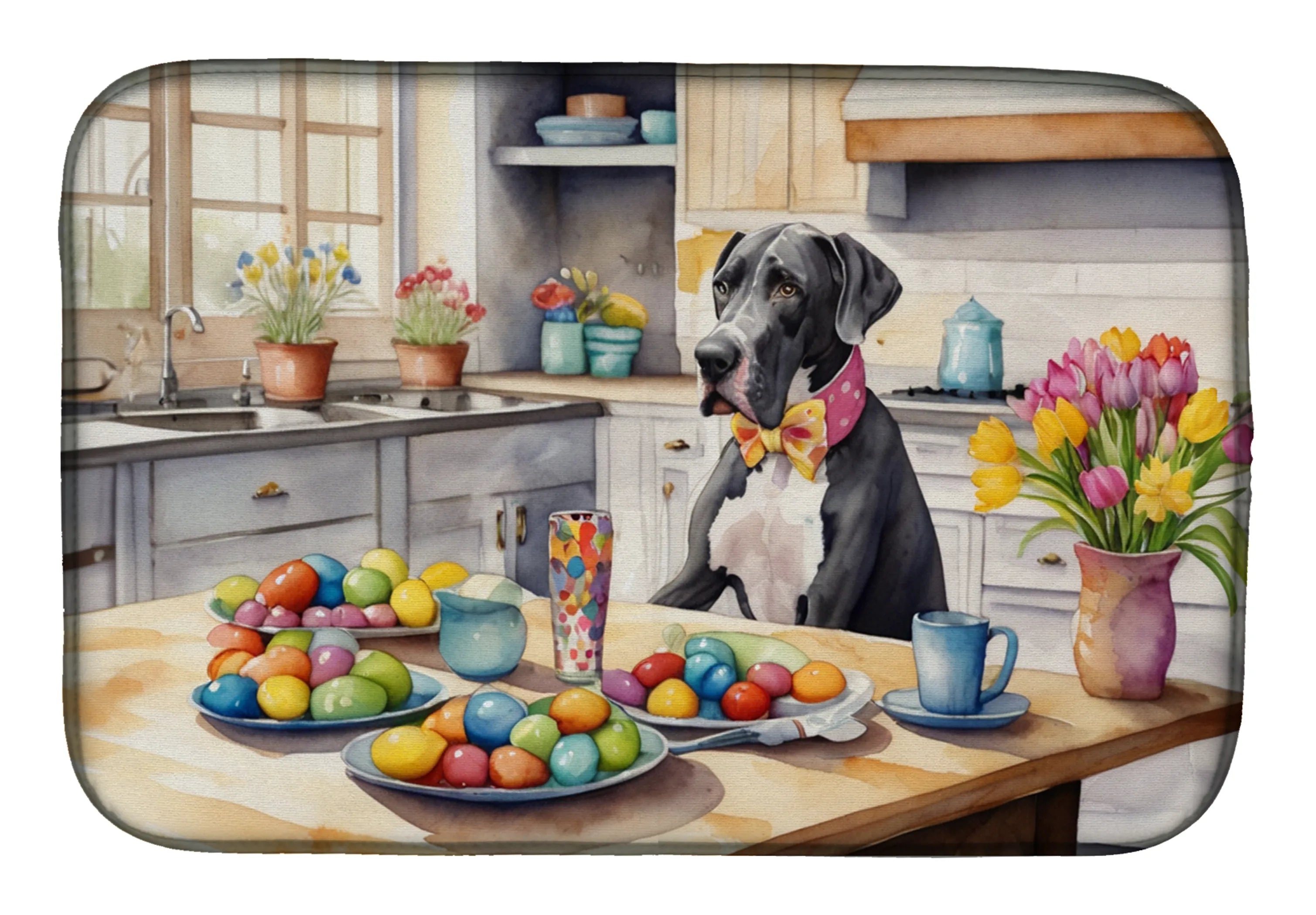 Decorating Easter Dish Drying Mat - Size: 14  X 21" | Pack Of: 1 | Collection name: Decorating easter