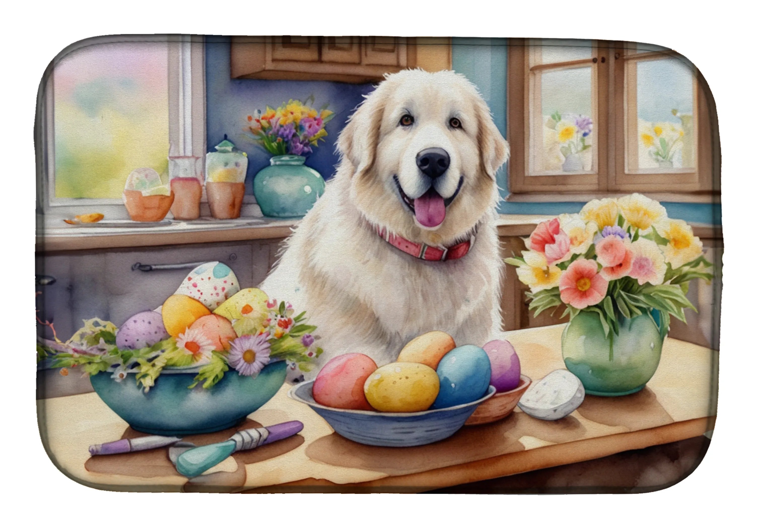 Decorating Easter Dish Drying Mat - Size: 14  X 21" | Pack Of: 1 | Collection name: Decorating easter