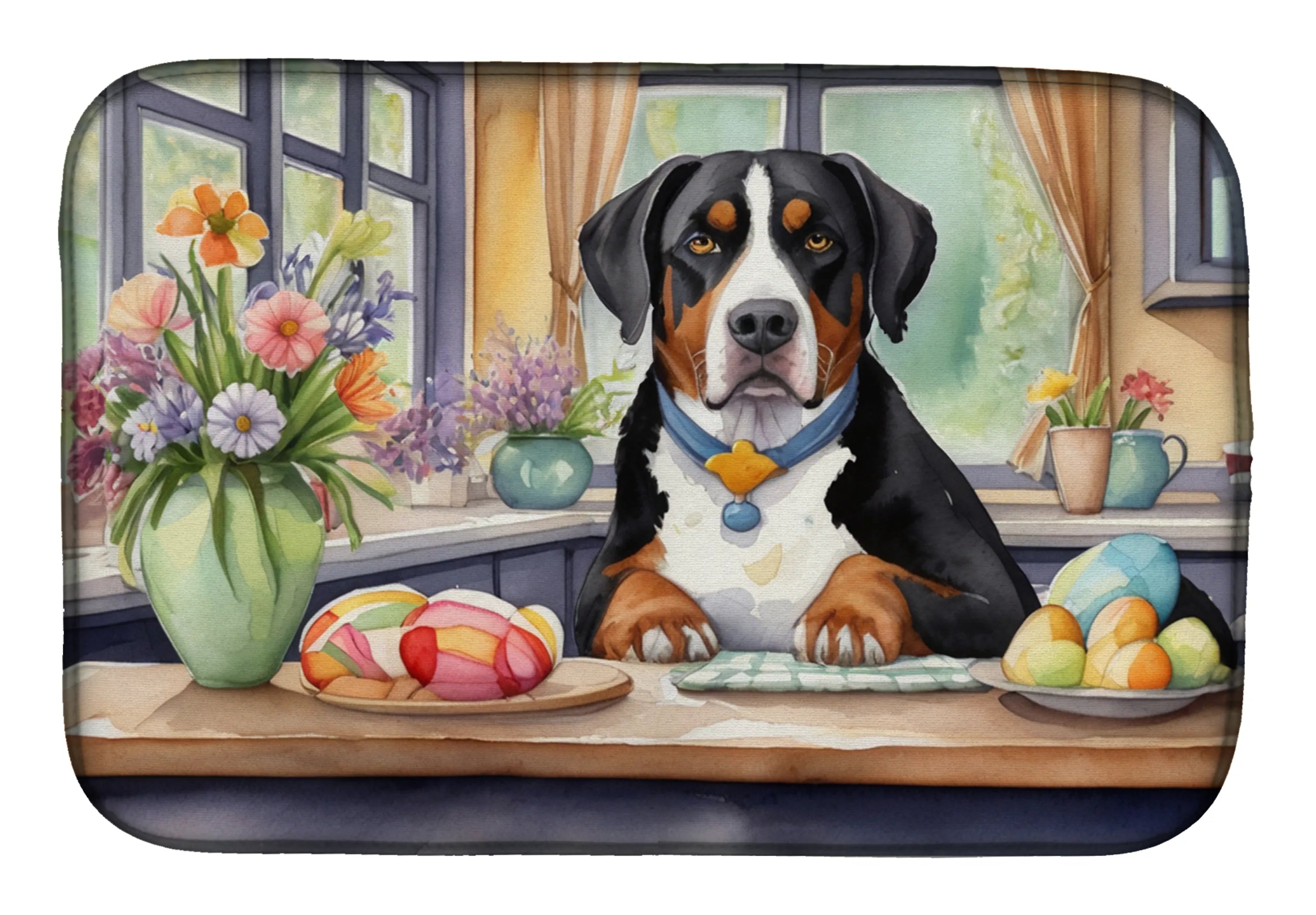 Decorating Easter Dish Drying Mat - Size: 14  X 21" | Pack Of: 1 | Collection name: Decorating easter
