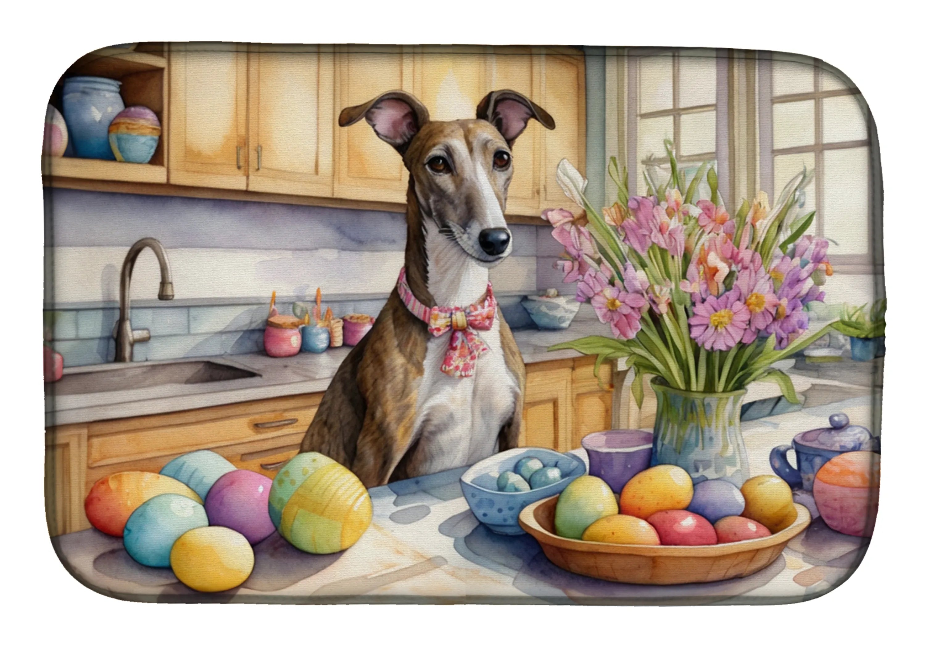 Decorating Easter Dish Drying Mat - Size: 14  X 21" | Pack Of: 1 | Collection name: Decorating easter