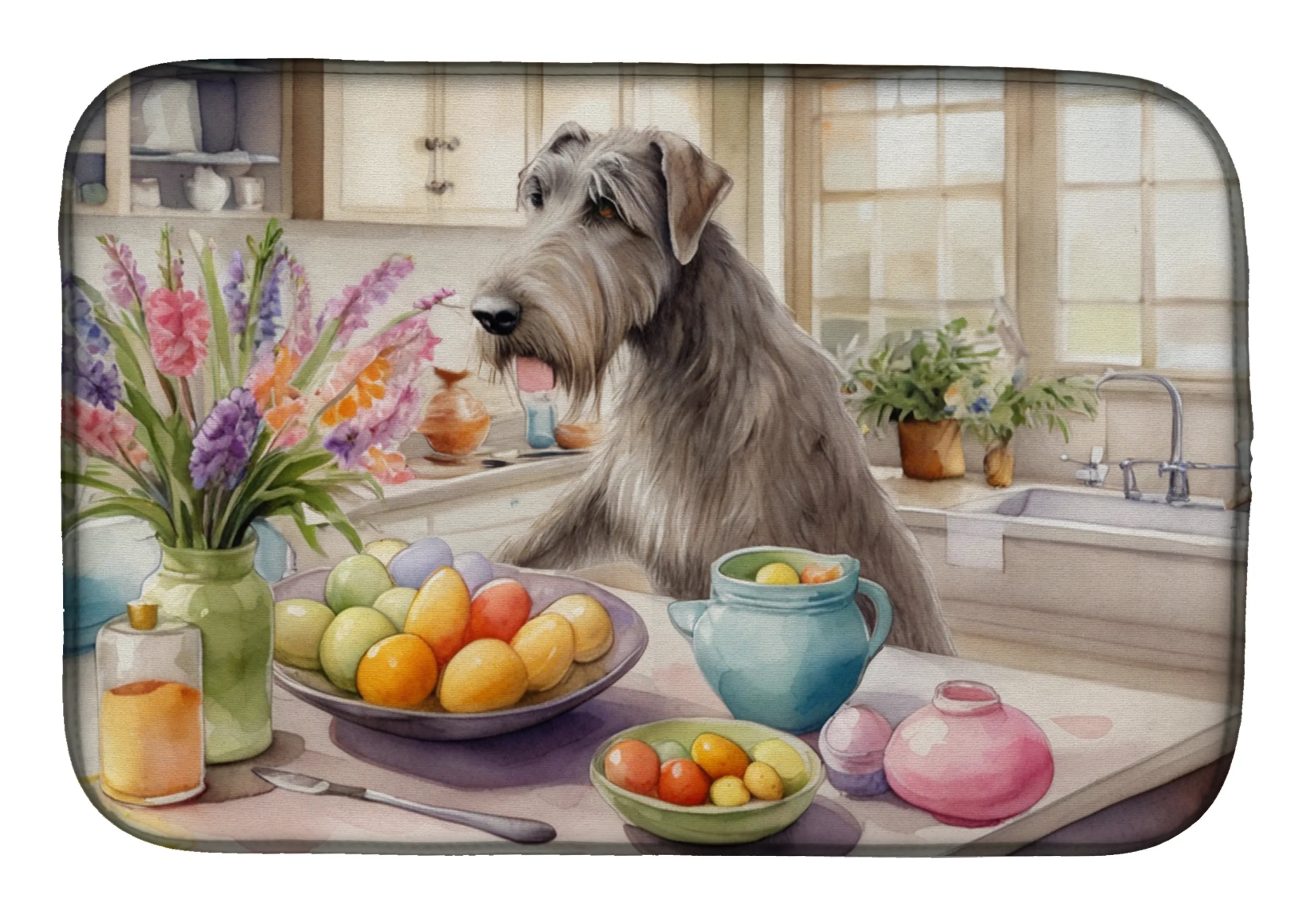 Decorating Easter Dish Drying Mat - Size: 14  X 21" | Pack Of: 1 | Collection name: Decorating easter