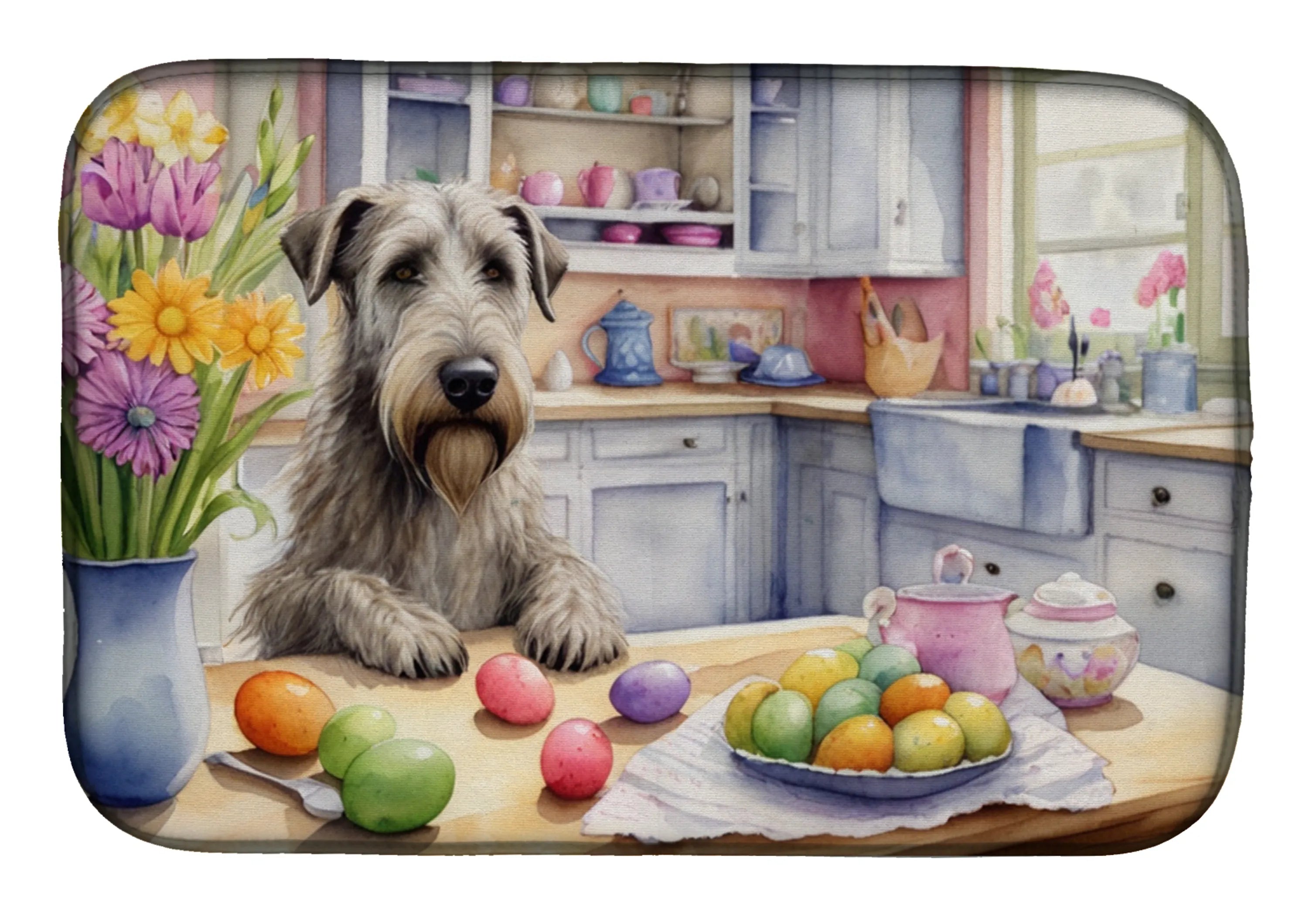 Decorating Easter Dish Drying Mat - Size: 14  X 21" | Pack Of: 1 | Collection name: Decorating easter