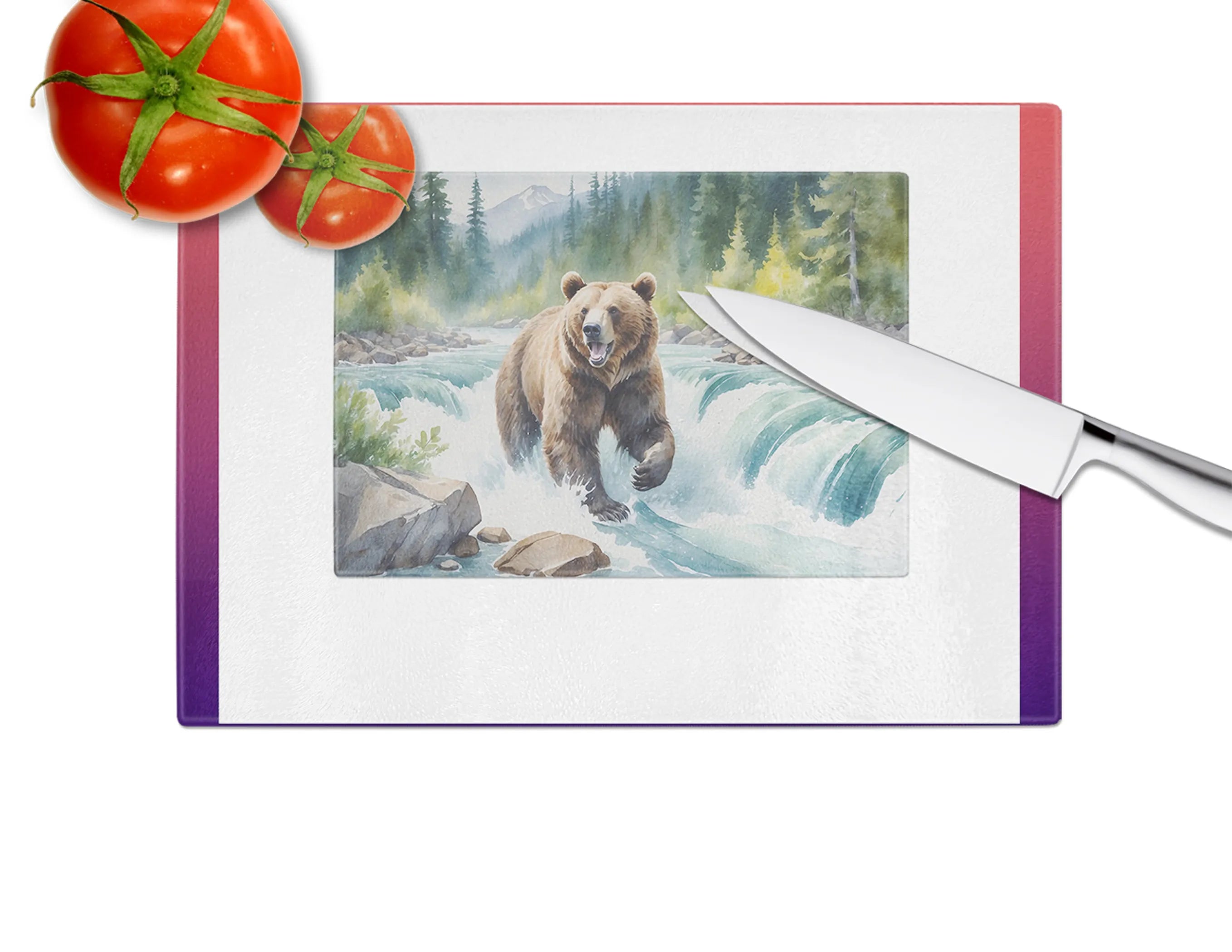 Animals Around Glass Cutting Board - Size: LARGE | Pack Of: 1 | Collection name: Animals around