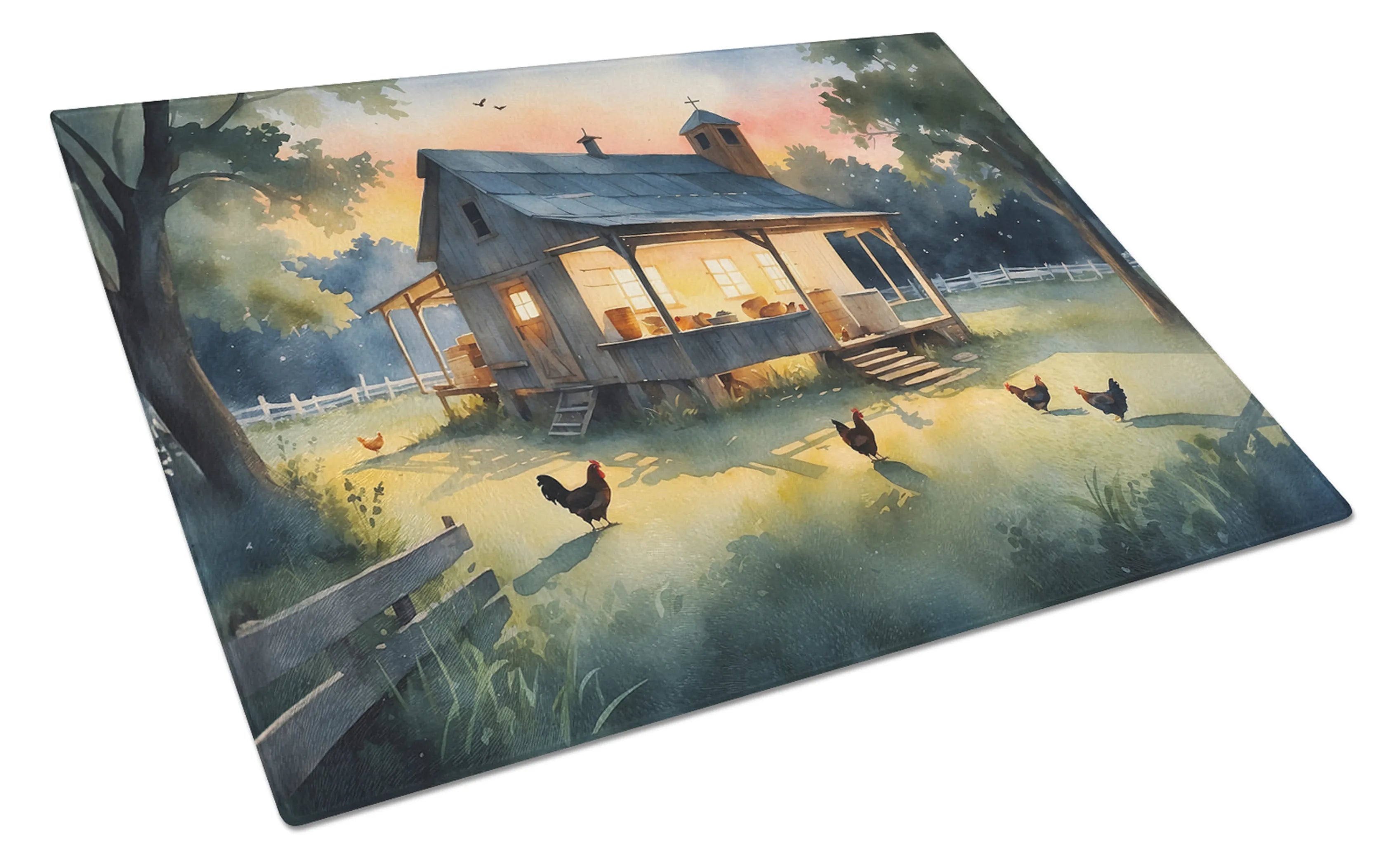Animals Around Glass Cutting Board - Size: LARGE | Pack Of: 1 | Collection name: Animals around