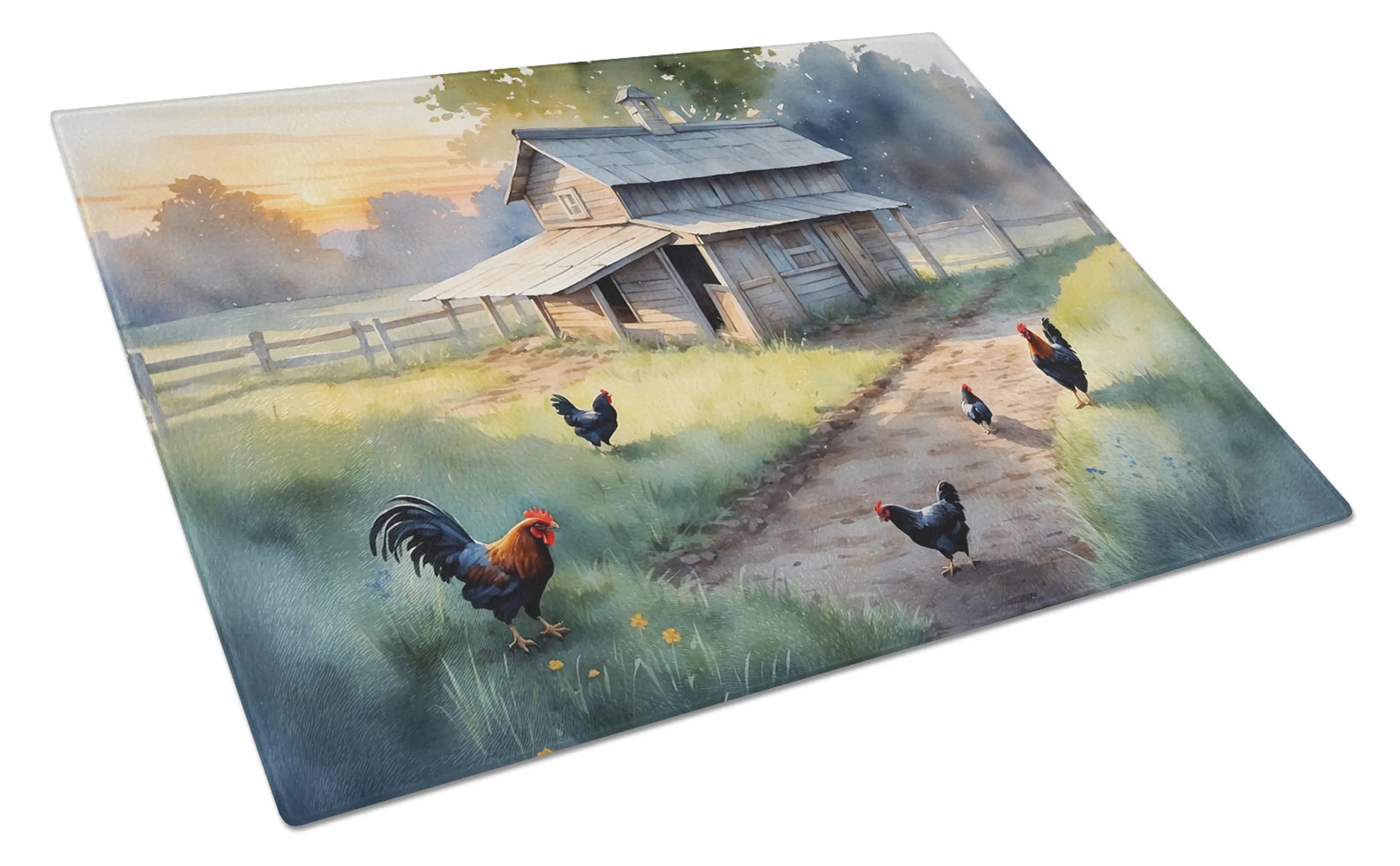 Animals Around Glass Cutting Board - Size: LARGE | Pack Of: 1 | Collection name: Animals around