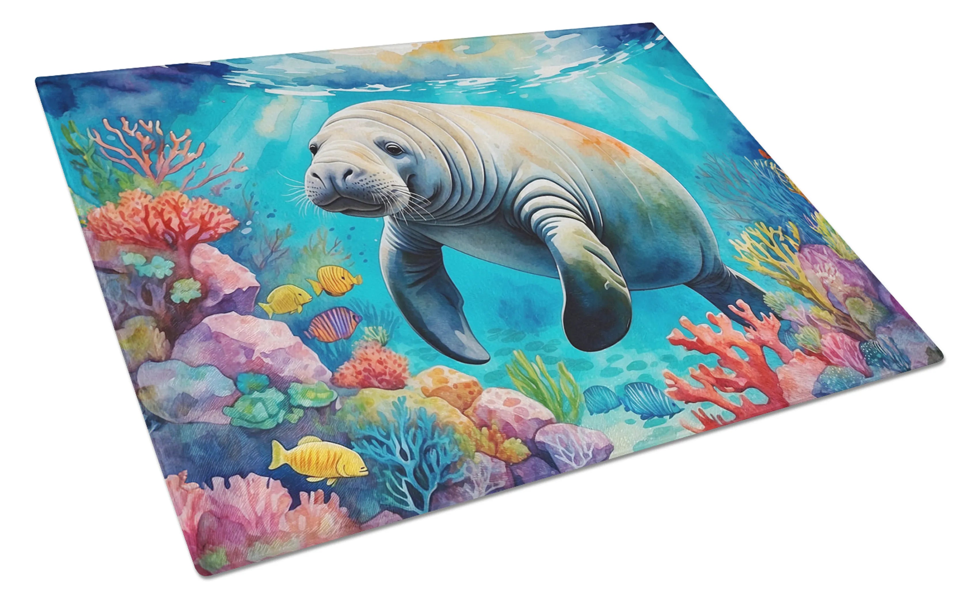 Animals Around Glass Cutting Board - Size: LARGE | Pack Of: 1 | Collection name: Animals around