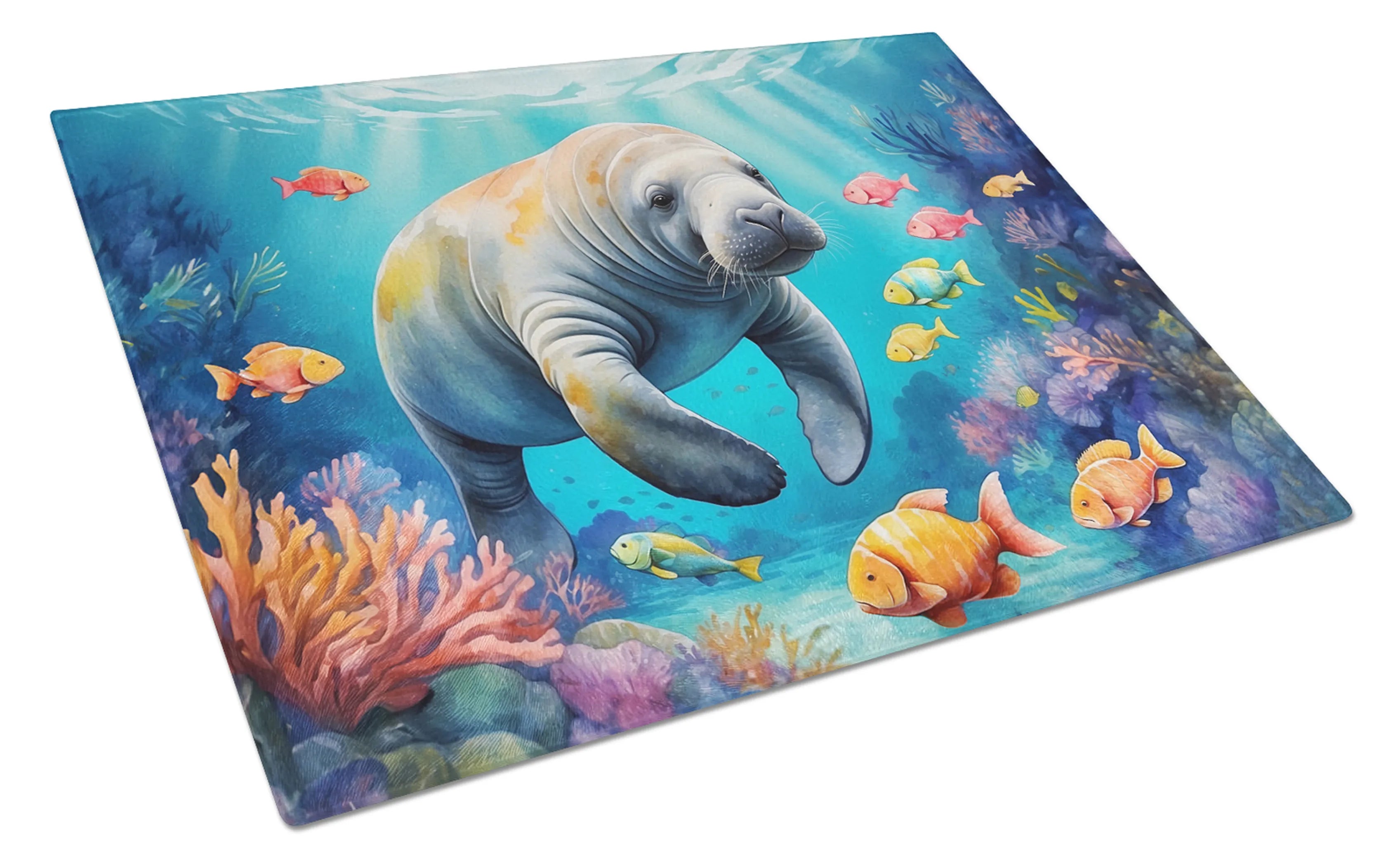Animals Around Glass Cutting Board - Size: LARGE | Pack Of: 1 | Collection name: Animals around