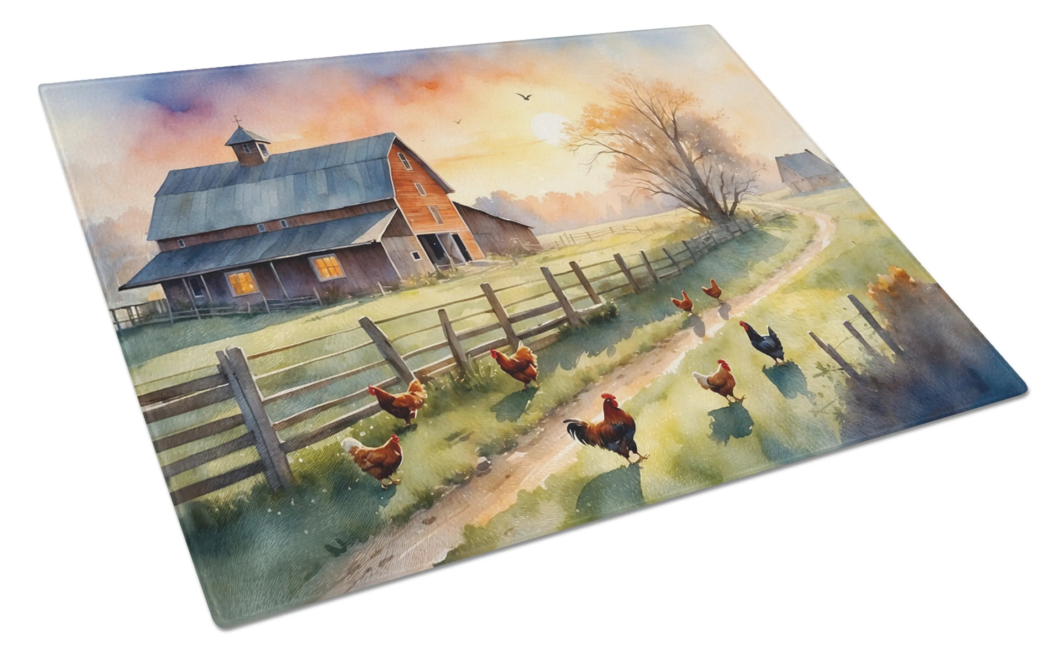 Animals Around Glass Cutting Board - Size: LARGE | Pack Of: 1 | Collection name: Animals around
