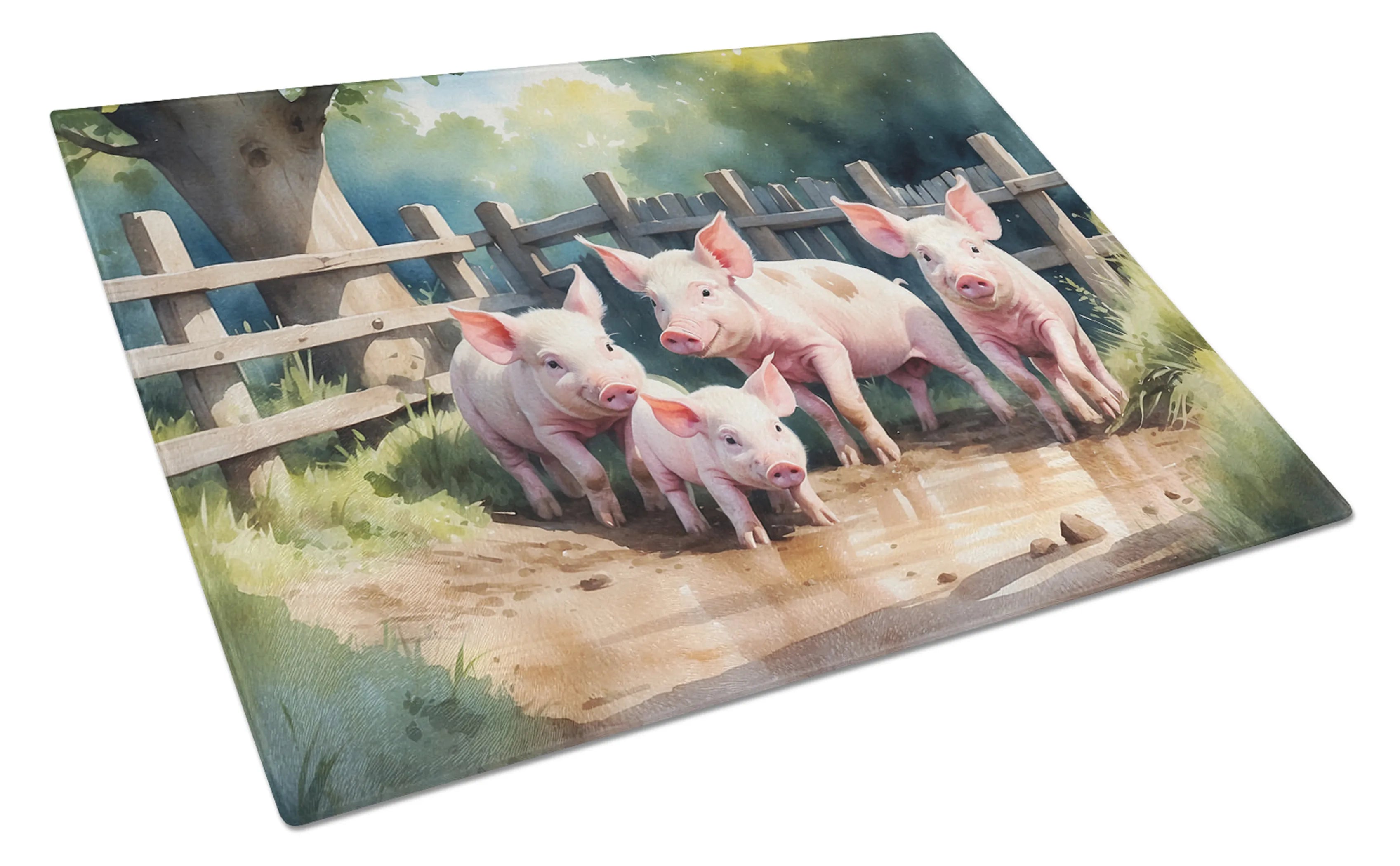 Animals Around Glass Cutting Board - Size: LARGE | Pack Of: 1 | Collection name: Animals around