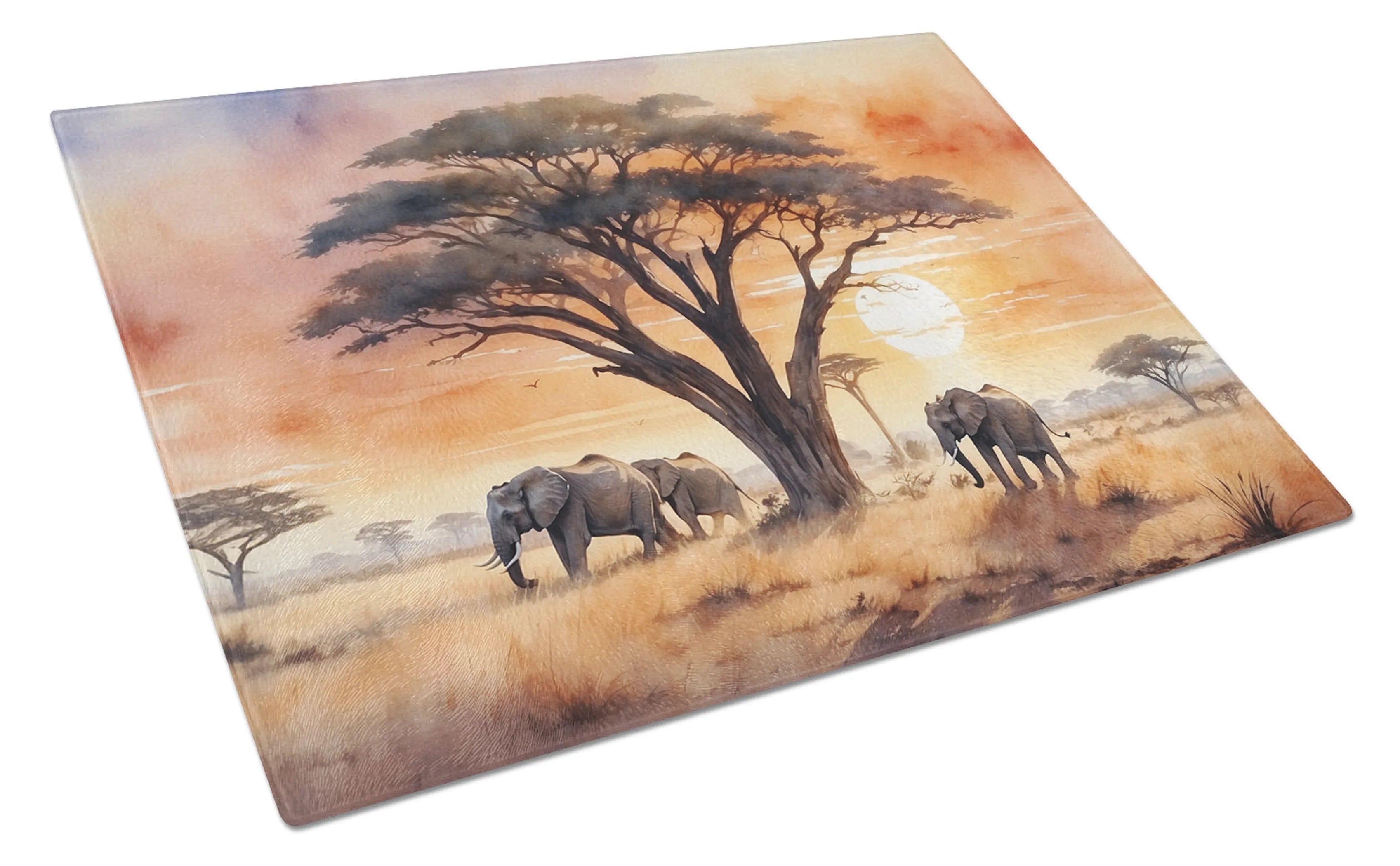 Animals Around Glass Cutting Board - Size: LARGE | Pack Of: 1 | Collection name: Animals around