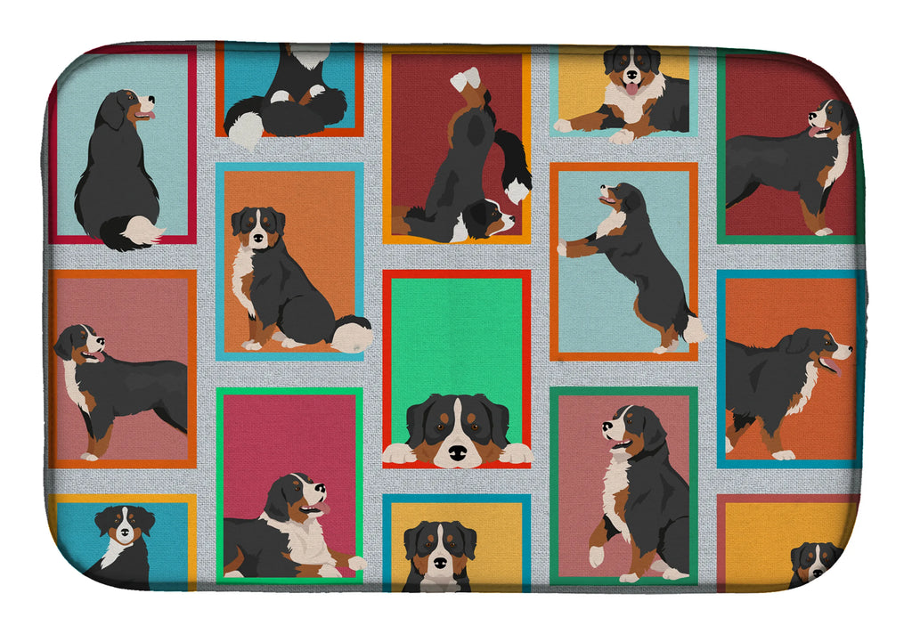Lots of Dogs Dish Drying Mat - Size: 14  X 21" | Pack Of: 1 | Collection name: Lots of dogs