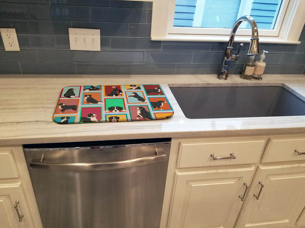 Lots of Dogs Dish Drying Mat - Size: 14  X 21" | Pack Of: 1 | Collection name: Lots of dogs