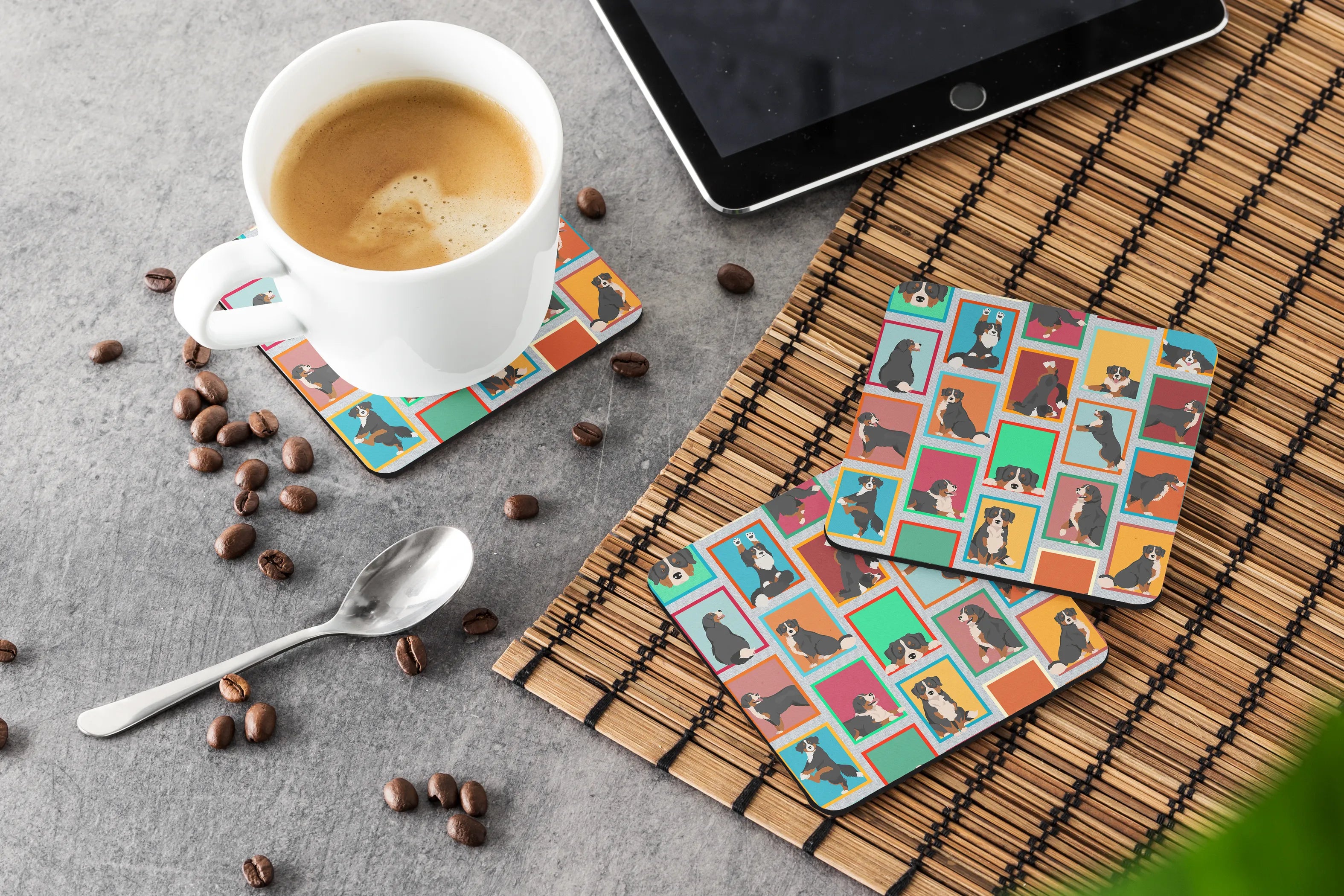 Lots of Dogs Foam Coasters - Size: 3.5 | Pack Of: 1 | Collection name: Lots of dogs