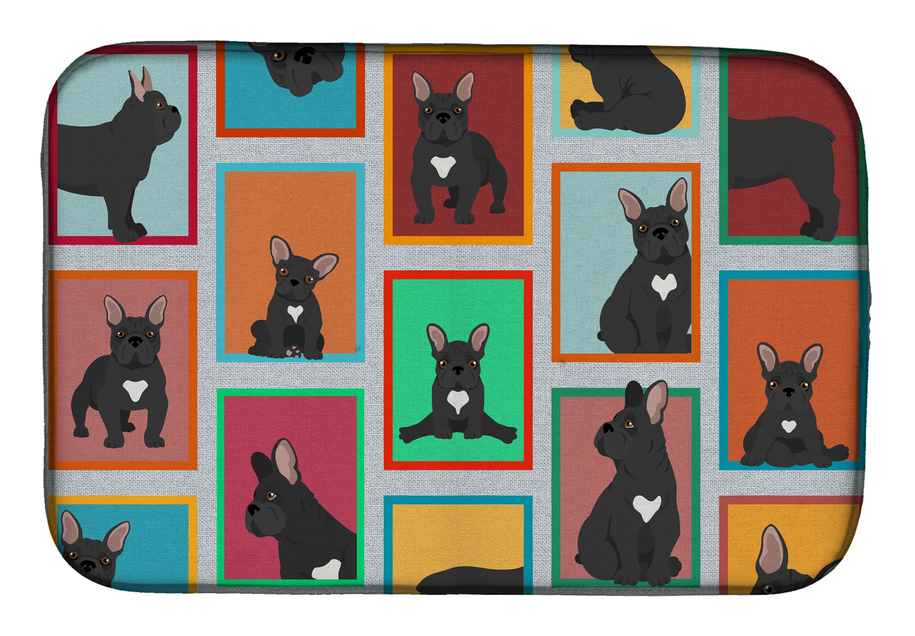 Lots of Dogs Dish Drying Mat - Size: 14  X 21" | Pack Of: 1 | Collection name: Lots of dogs