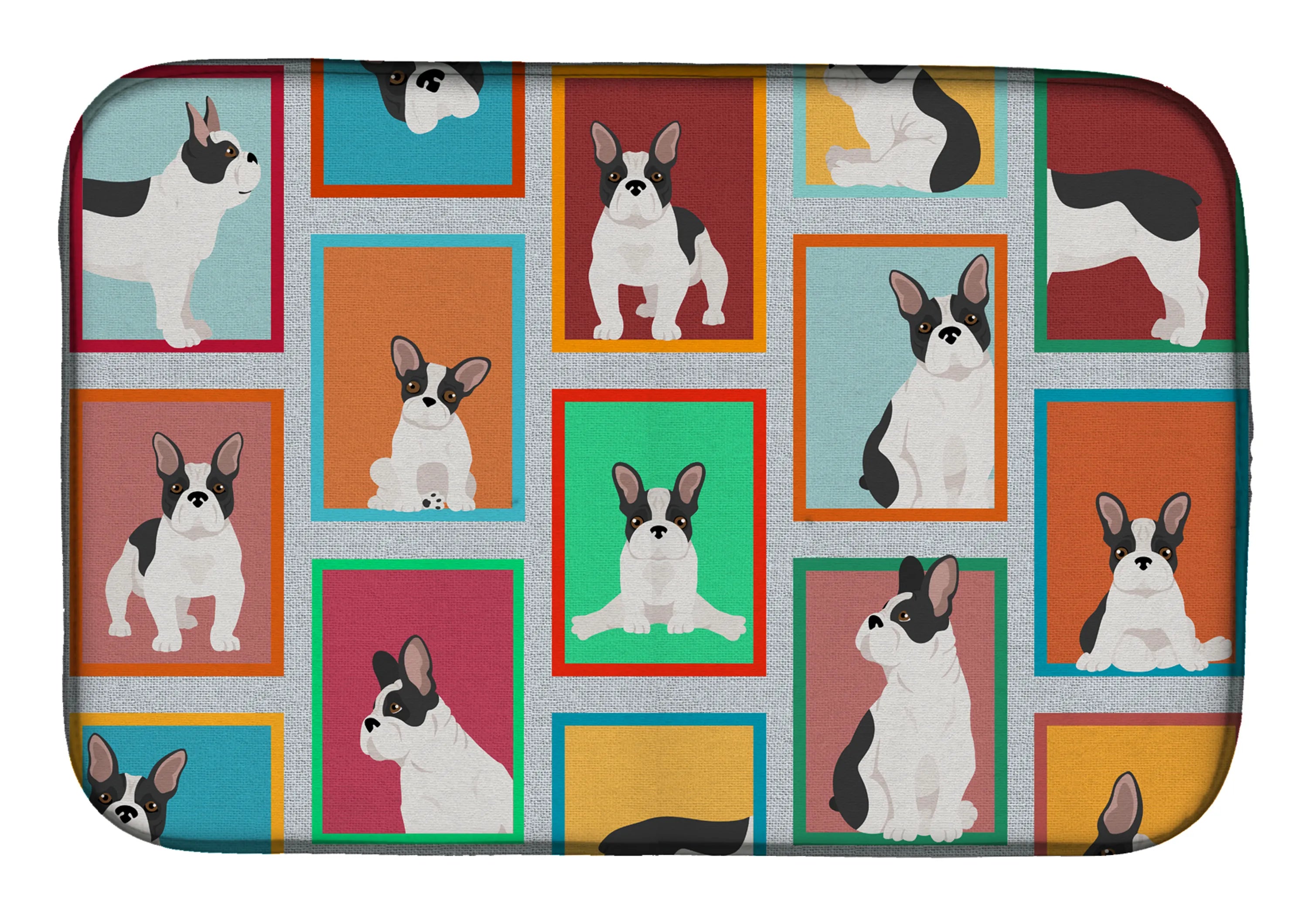 Lots of Dogs Dish Drying Mat - Size: 14  X 21" | Pack Of: 1 | Collection name: Lots of dogs
