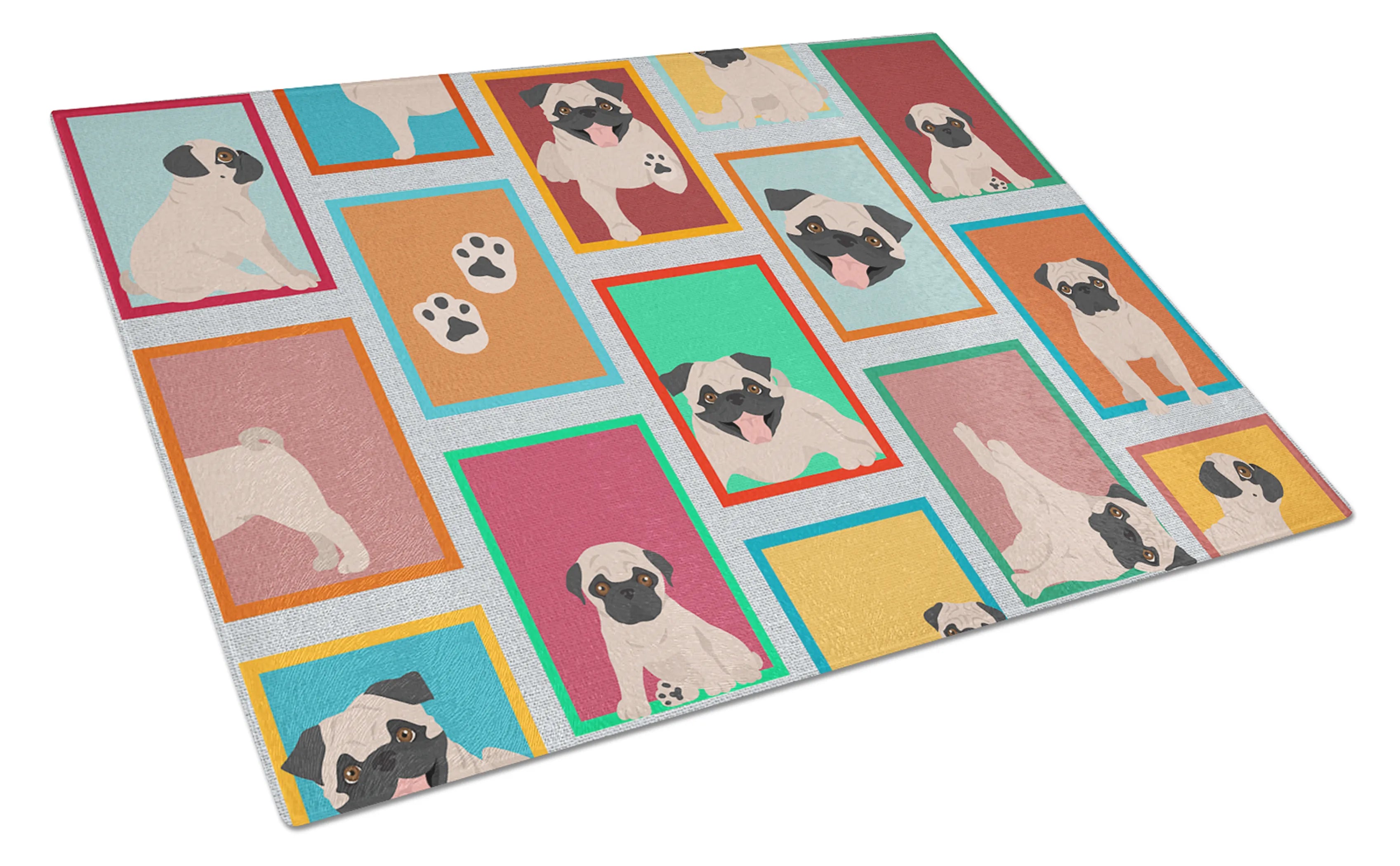 Lots of Dogs Glass Cutting Board - Size: LARGE | Pack Of: 1 | Collection name: Lots of dogs