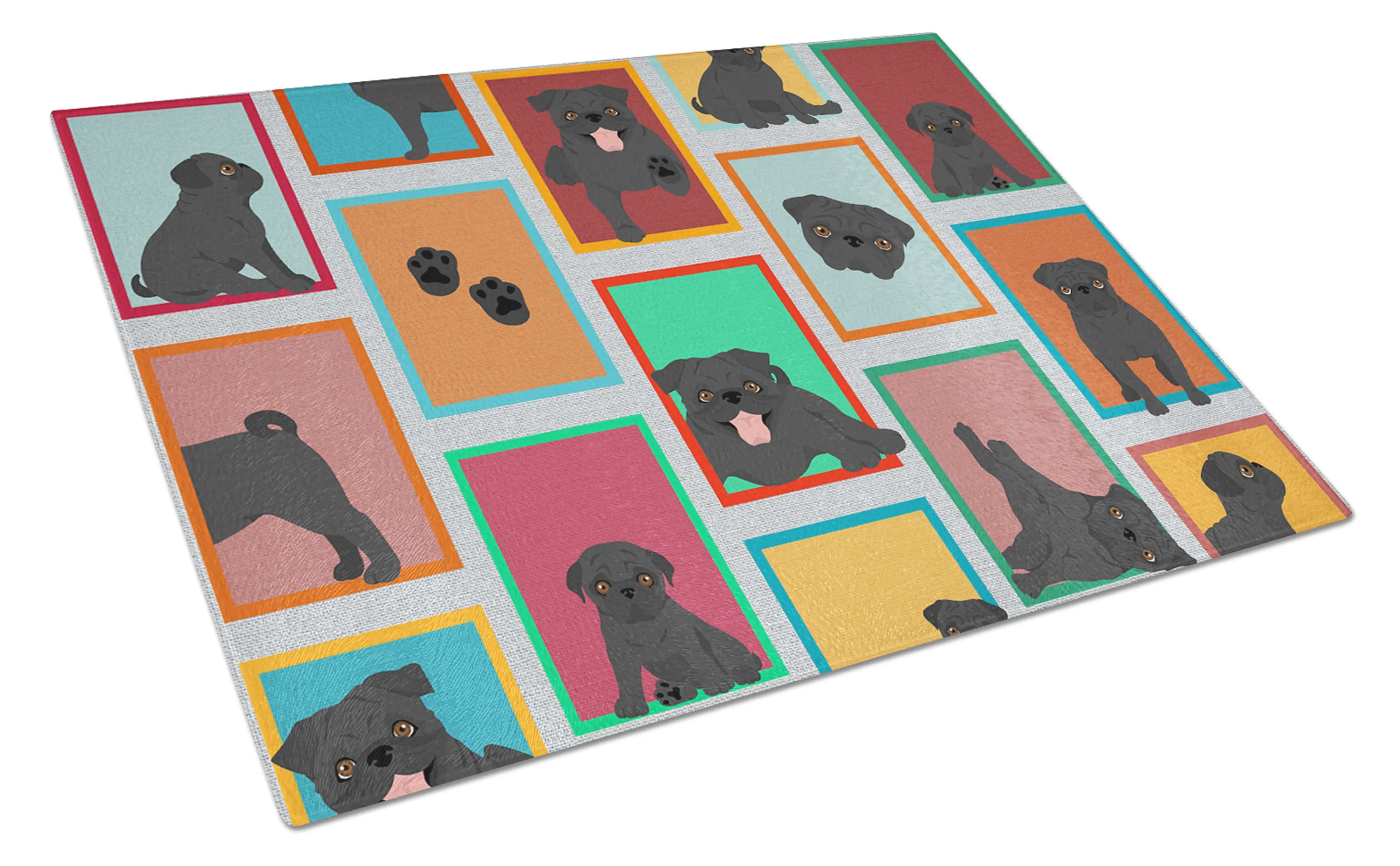 Lots of Dogs Glass Cutting Board - Size: LARGE | Pack Of: 1 | Collection name: Lots of dogs