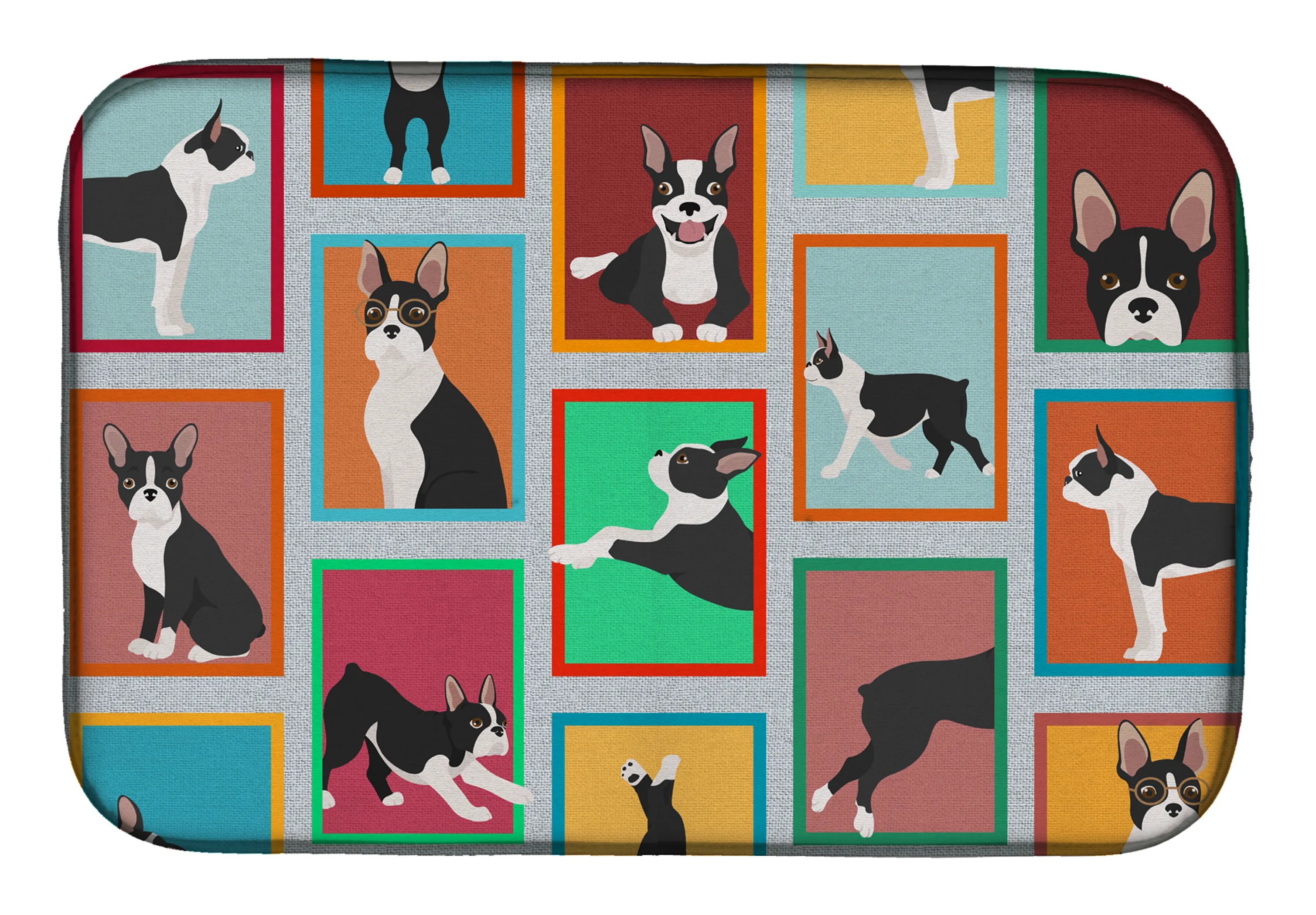Lots of Dogs Dish Drying Mat - Size: 14  X 21" | Pack Of: 1 | Collection name: Lots of dogs